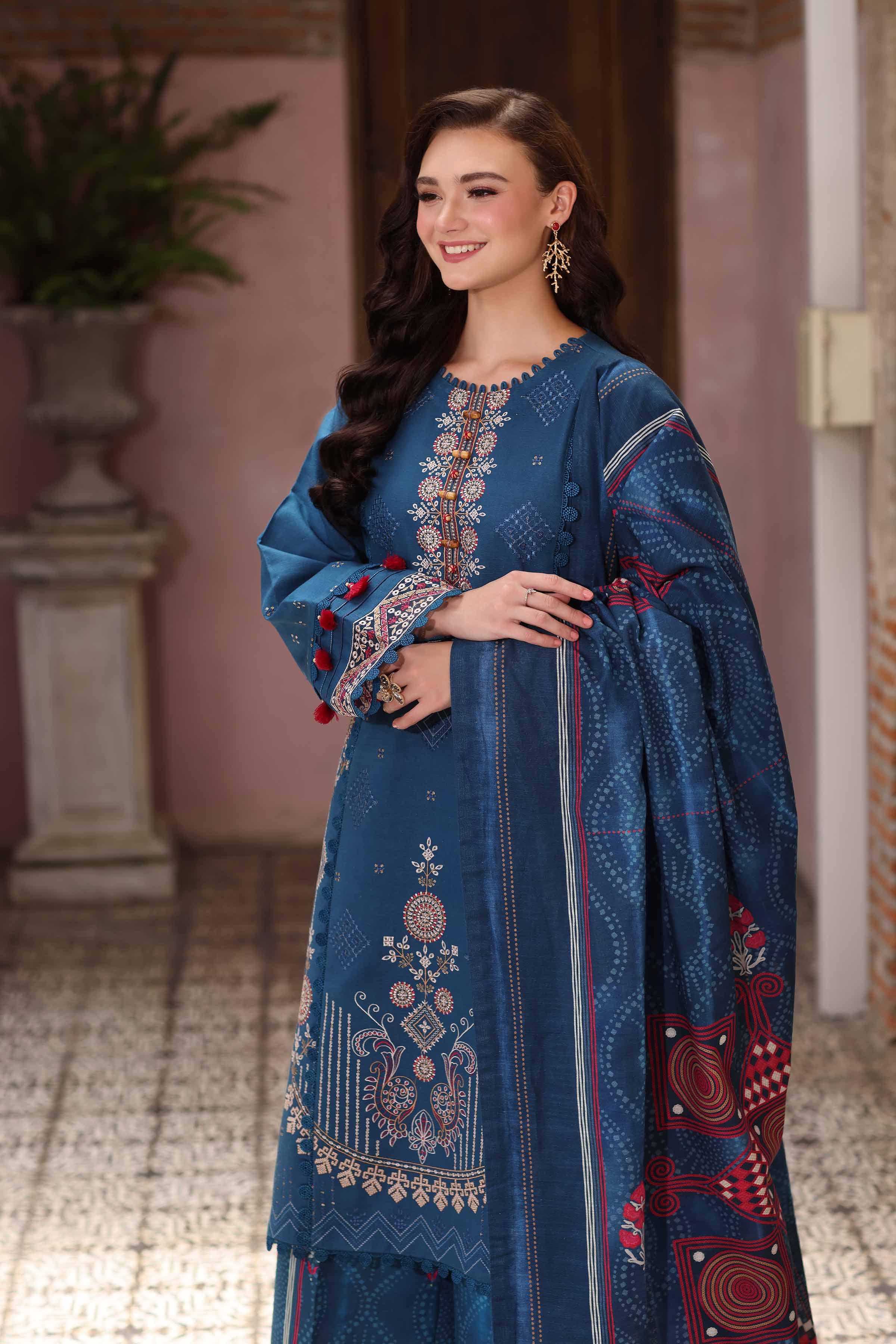3 Piece - Digital Printed Embroidered Suit - 42502910 for Women - Unstitched Collection | Nishat | Shop Online