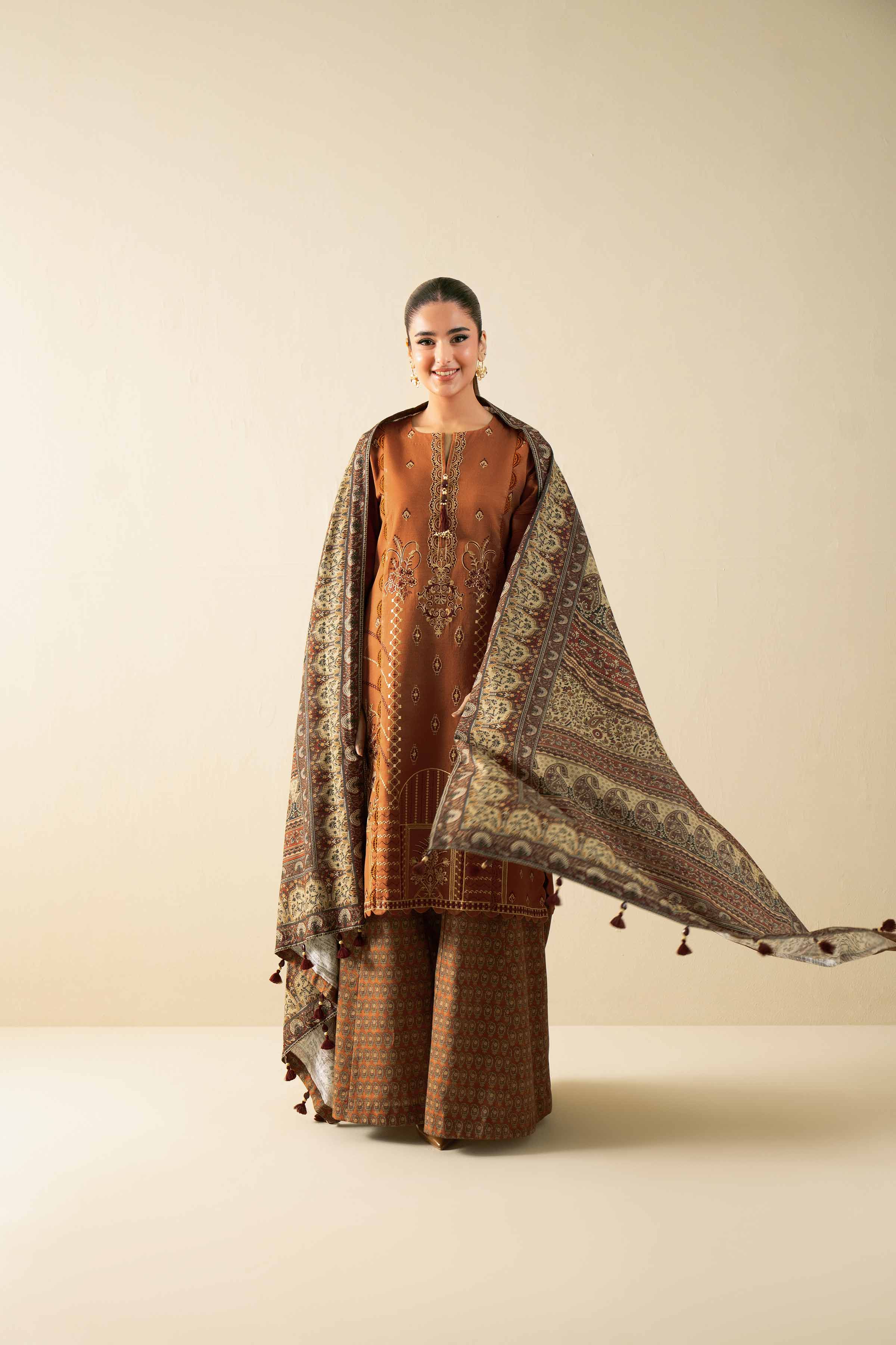 3 Piece - Digital Printed Embroidered Suit - 42502912 for Women - Unstitched Collection | Nishat | Shop Online