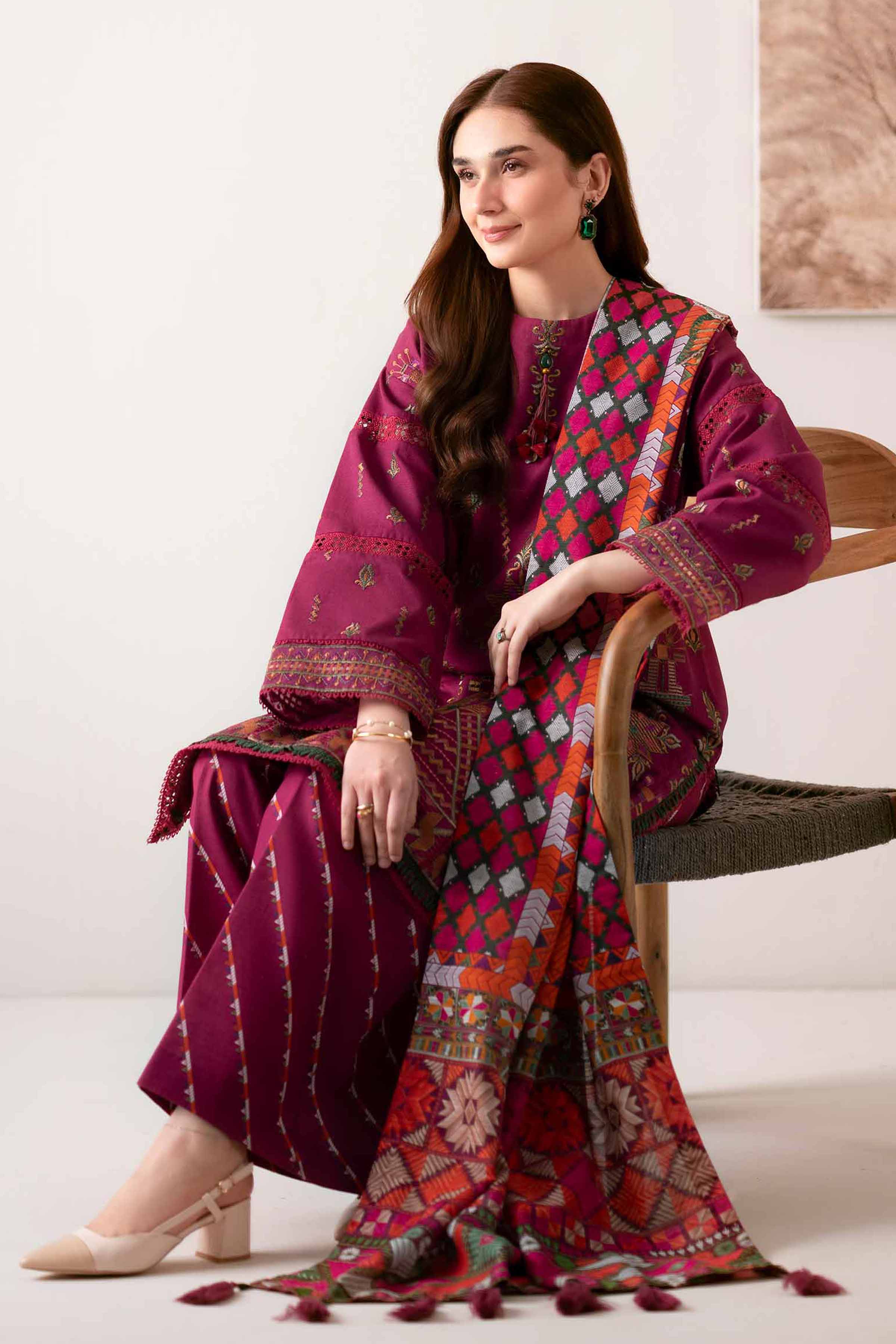 3 Piece - Digital Printed Embroidered Suit - 42502913 for Women - Unstitched Collection | Nishat | Shop Online