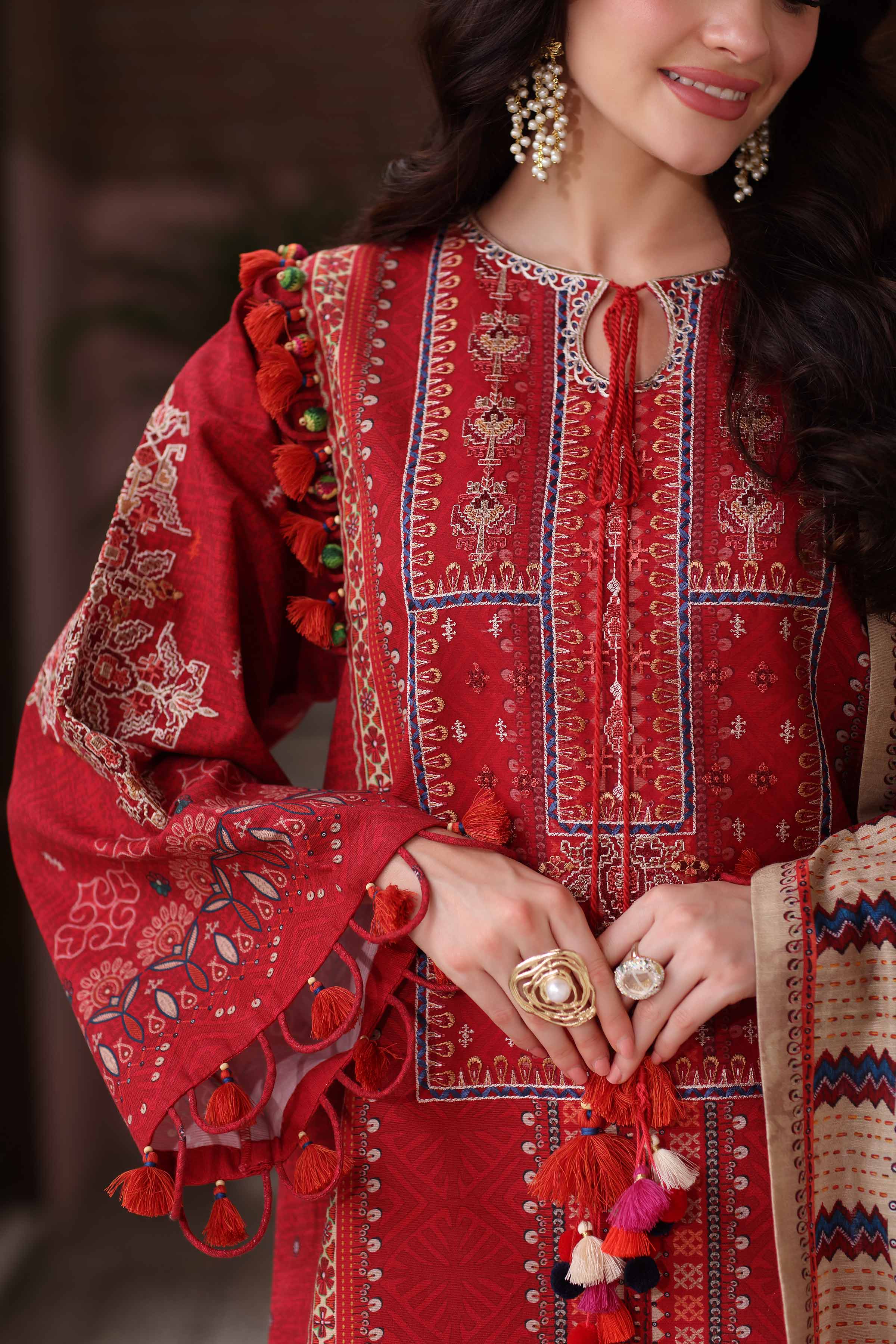 3 Piece - Digital Printed Embroidered Suit - 42502915 for Women - Unstitched Collection | Nishat | Shop Online