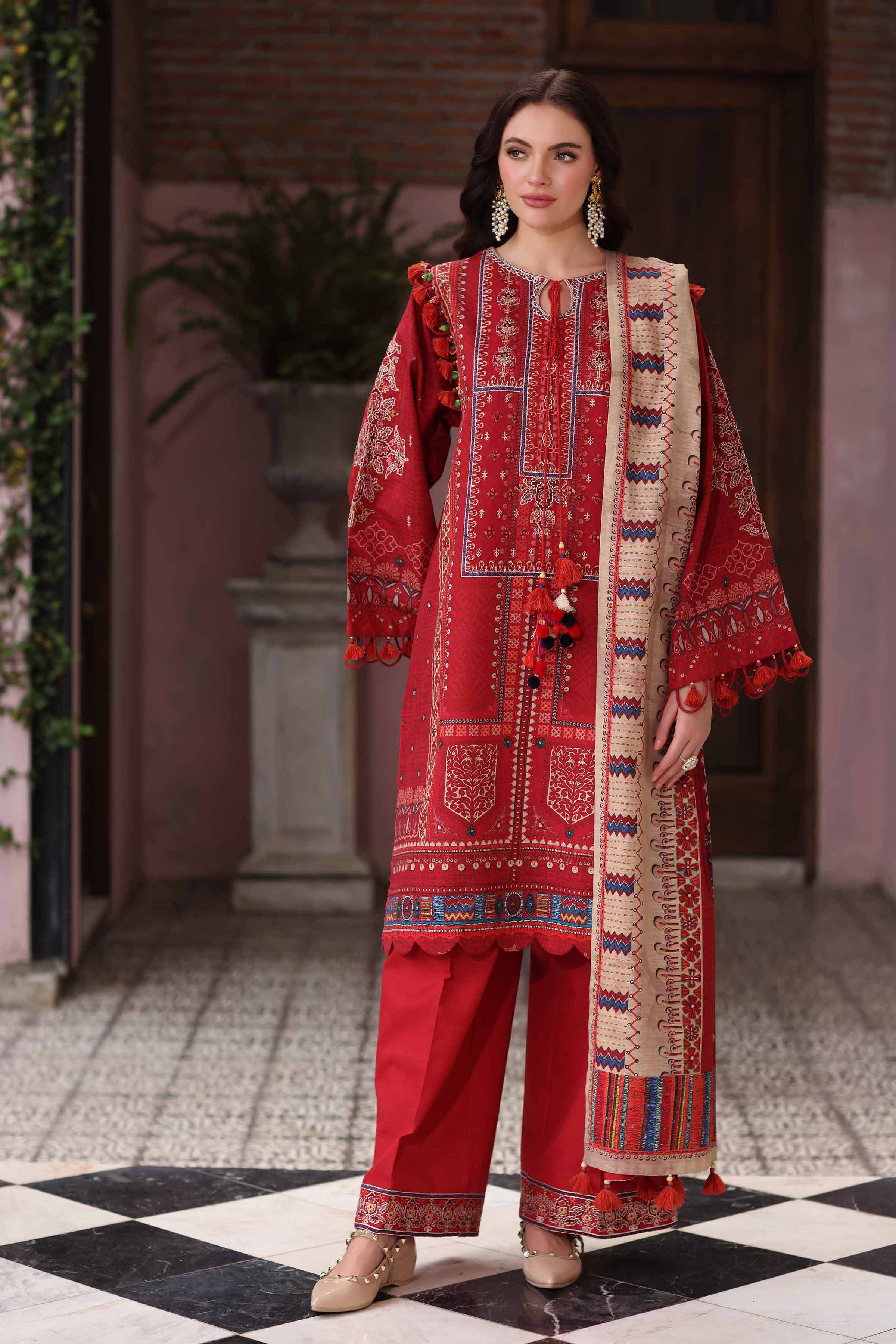 3 Piece - Digital Printed Embroidered Suit - 42502915 for Women - Unstitched Collection | Nishat | Shop Online