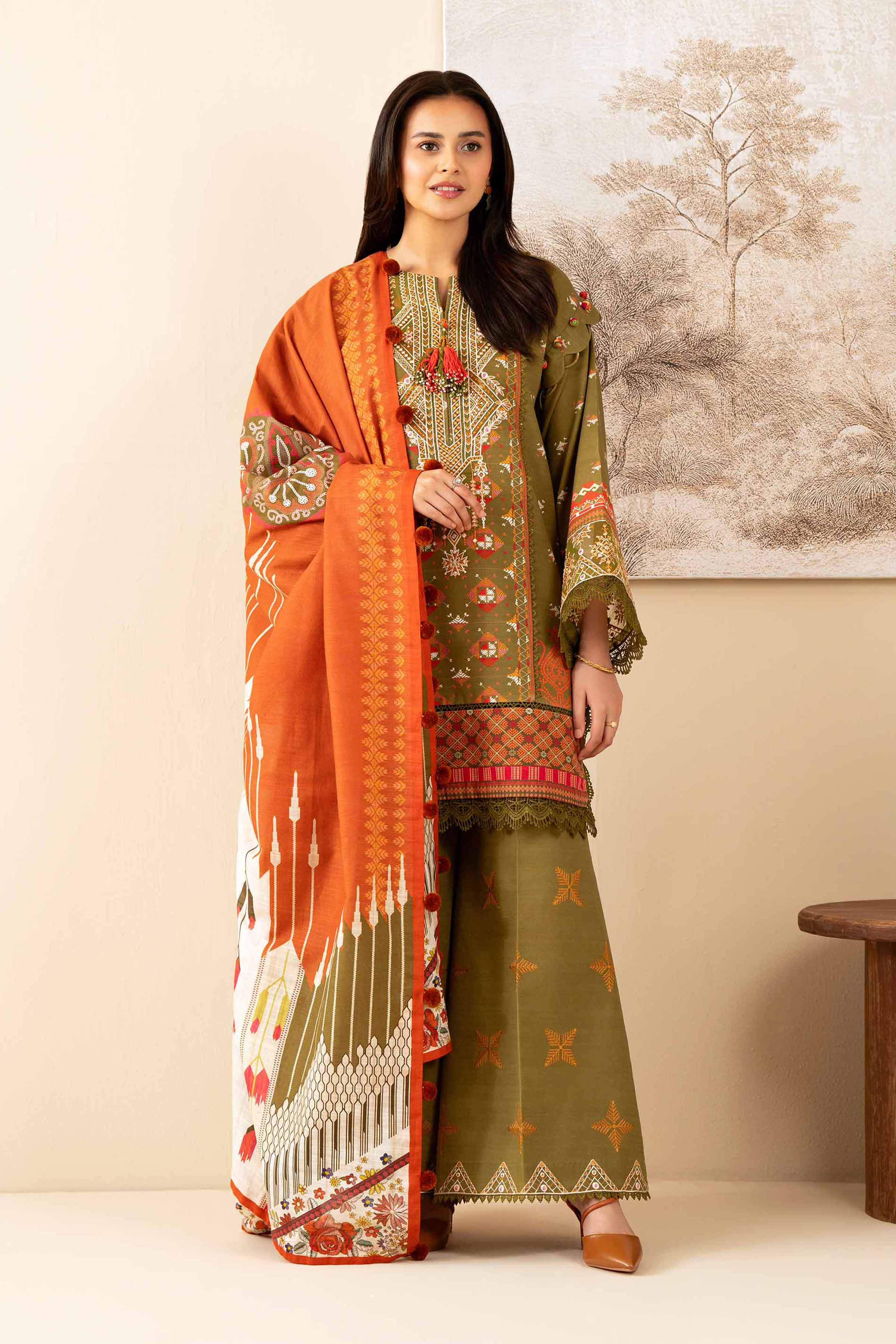 3 Piece - Printed Embroidered Suit - 42502920 for Women - Unstitched Collection | Nishat | Shop Online