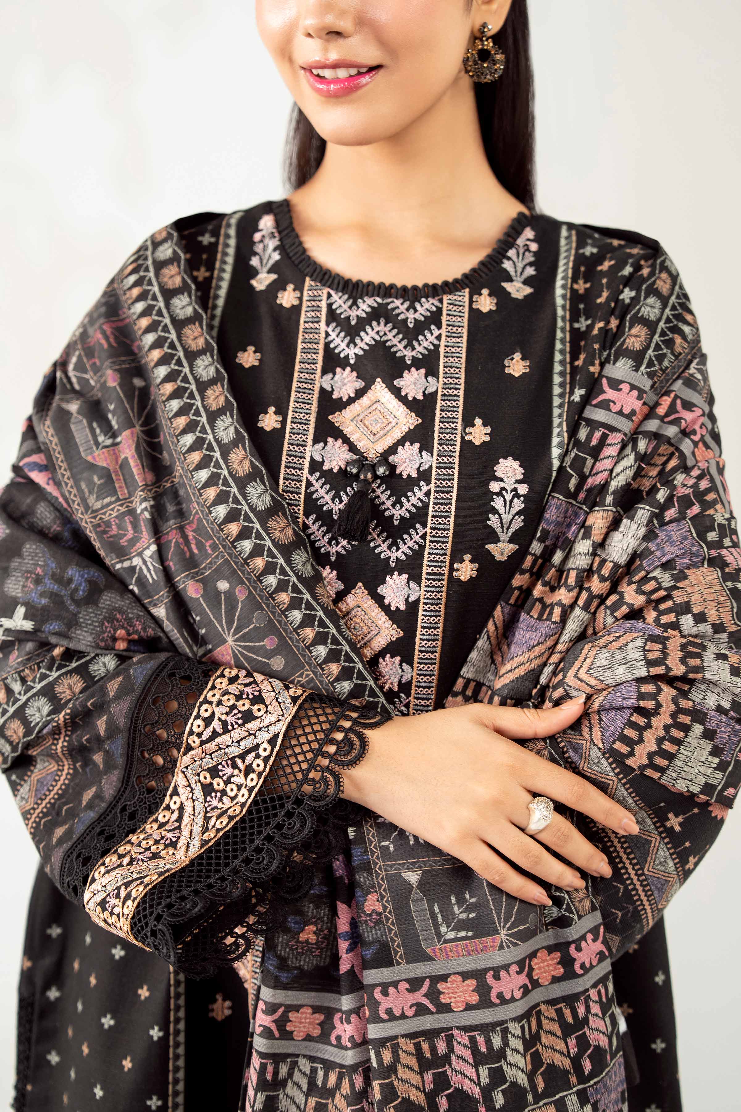 3 Piece - Digital Printed Embroidered Suit - 42502921 for Women - Unstitched Collection | Nishat | Shop Online