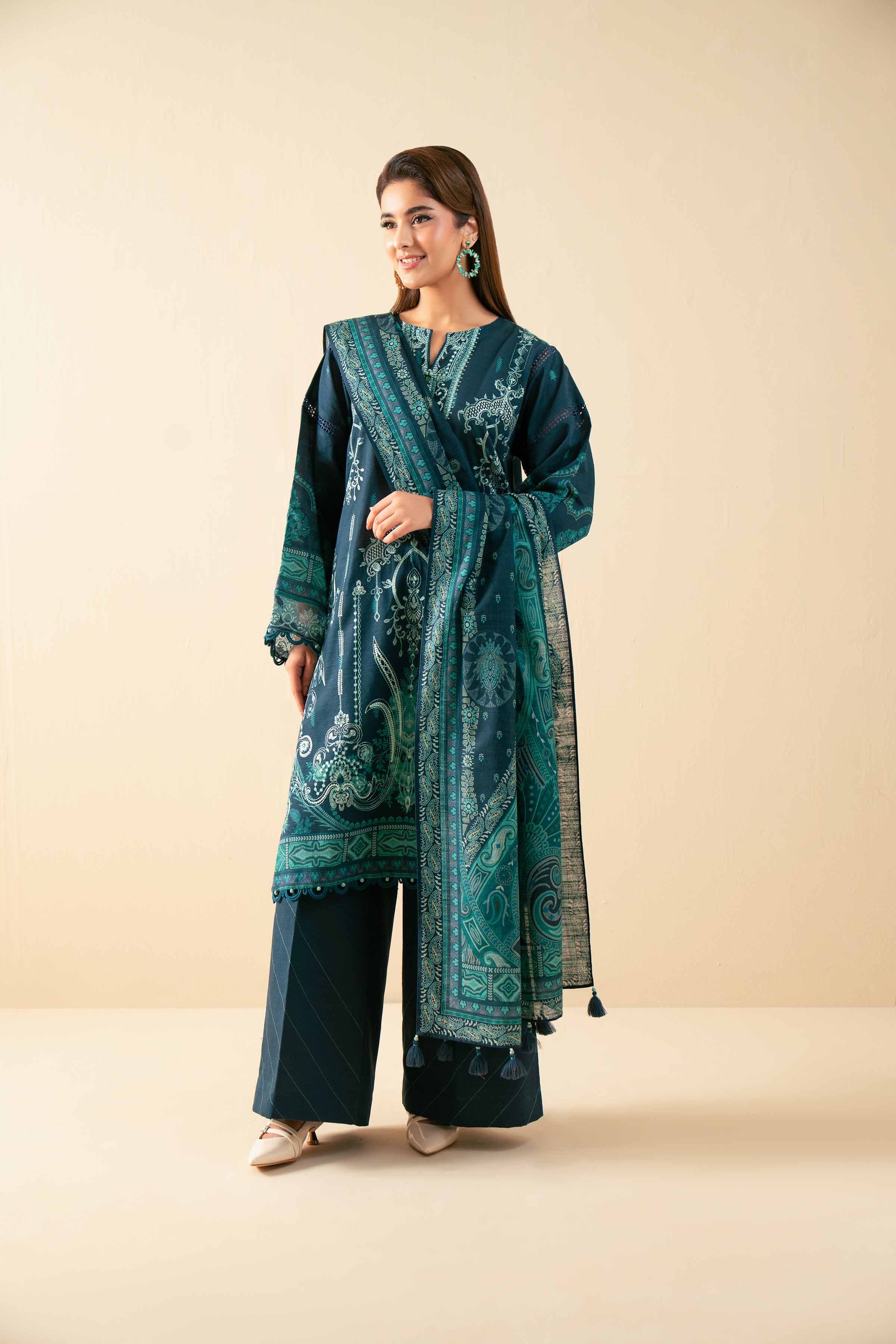3 Piece - Digital Printed Embroidered Suit - 42502922 for Women - Unstitched Collection | Nishat | Shop Online