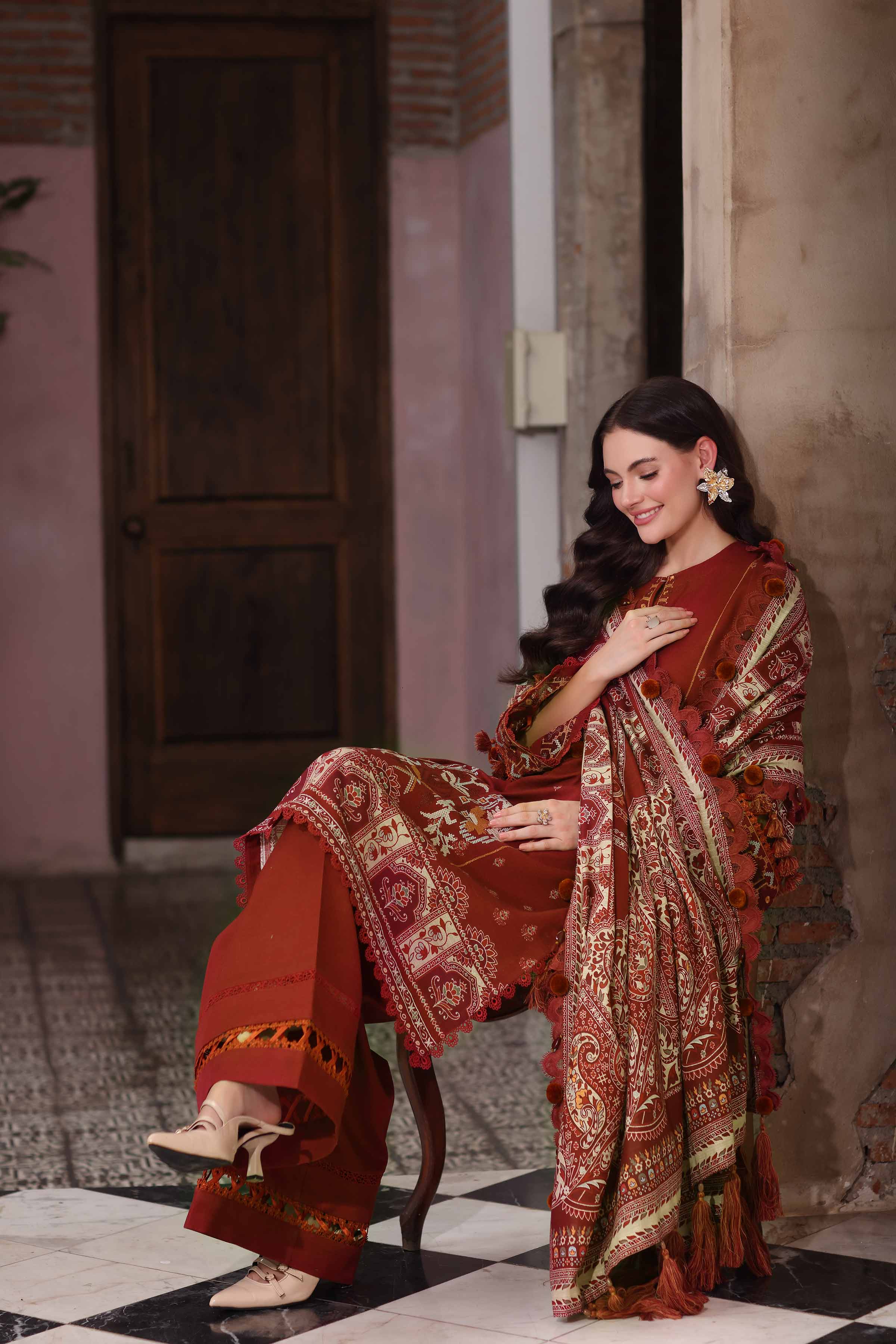 3 Piece - Digital Printed Embroidered Suit - 42502923 for Women - Unstitched Collection | Nishat | Shop Online