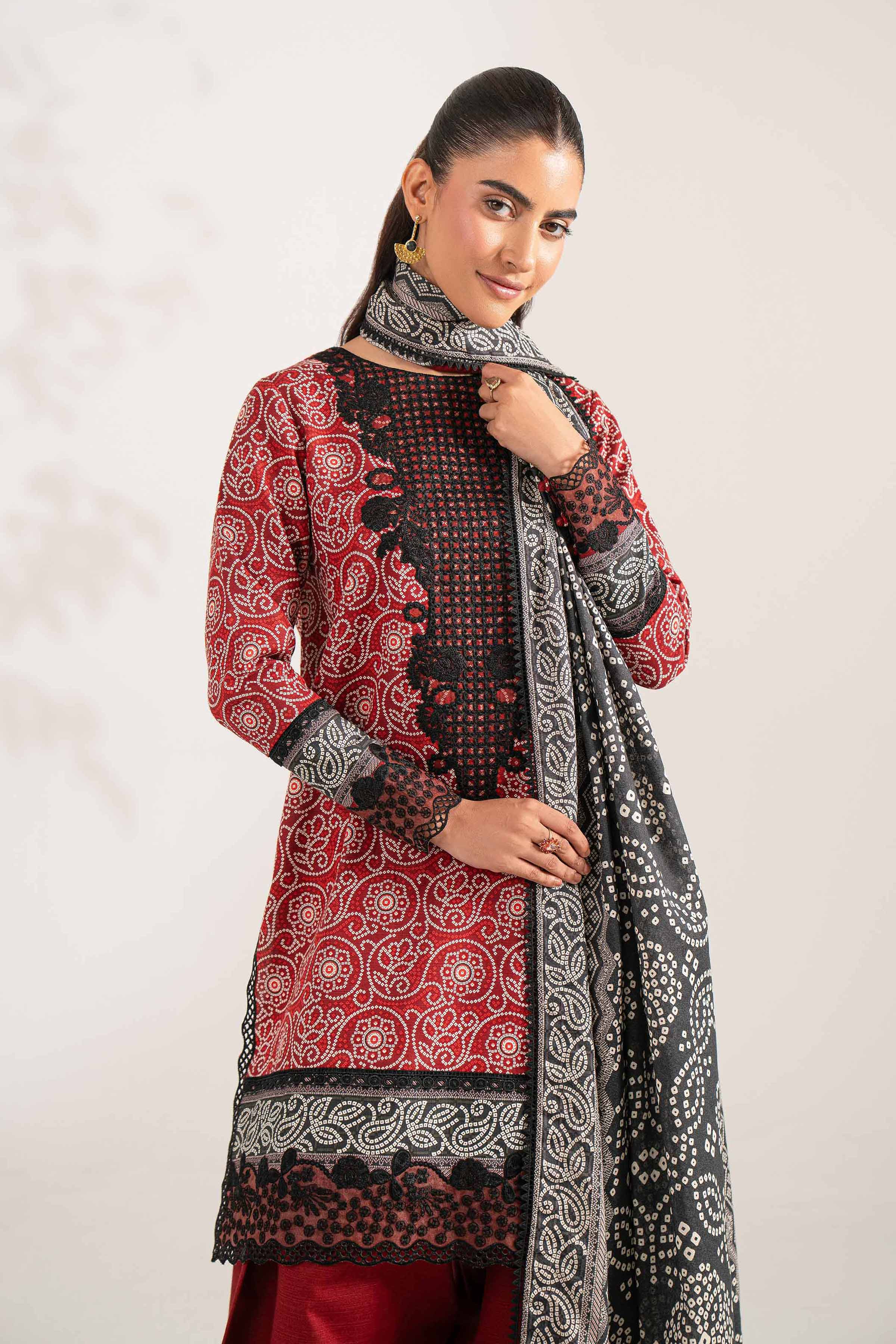 3 Piece - Printed Embroidered Suit - 42502936 for Women - Unstitched Collection | Nishat | Shop Online