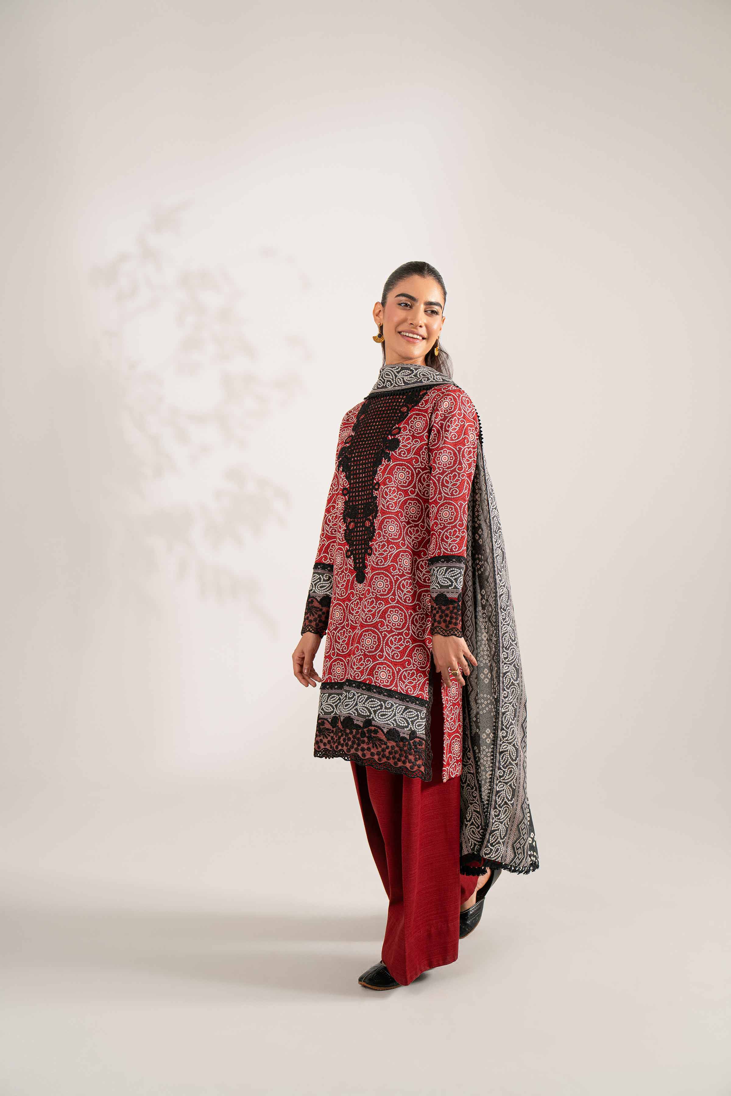 3 Piece - Printed Embroidered Suit - 42502936 for Women - Unstitched Collection | Nishat | Shop Online