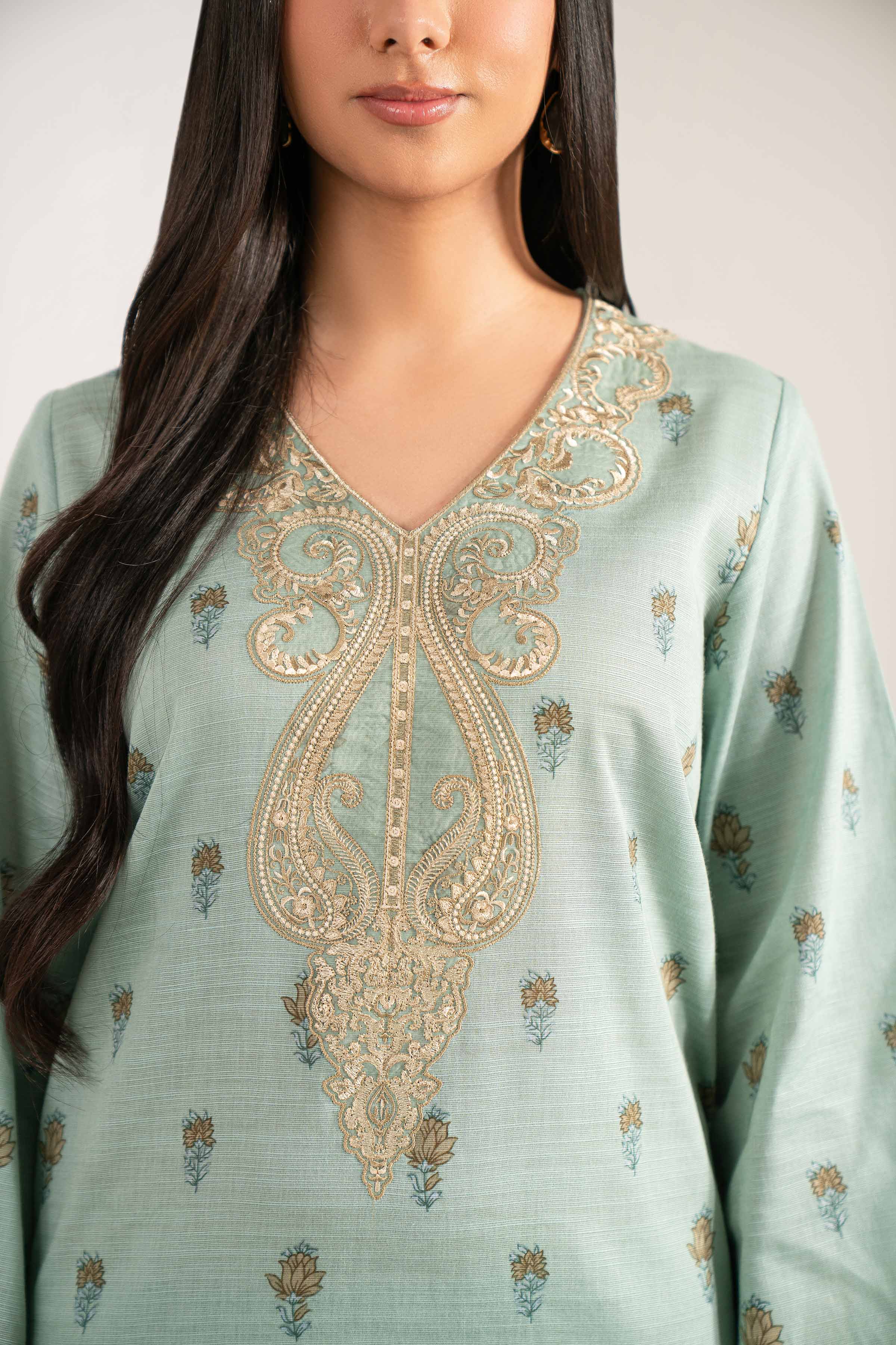 3 Piece - Printed Embroidered Suit - 42502939 for Women - Unstitched Collection | Nishat | Shop Online