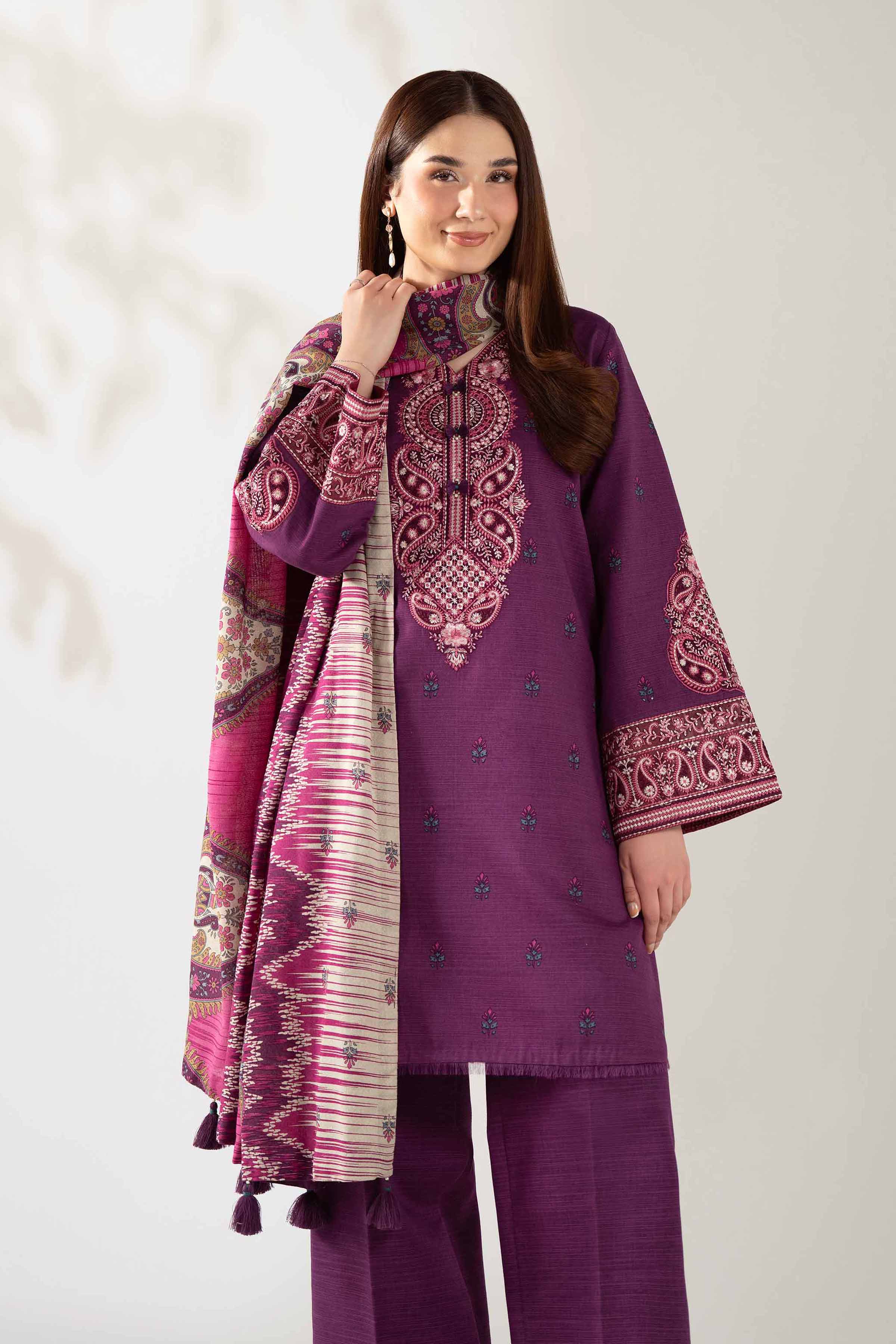3 Piece - Embroidered Suit - 42502940 for Women - Unstitched Collection | Nishat | Shop Online