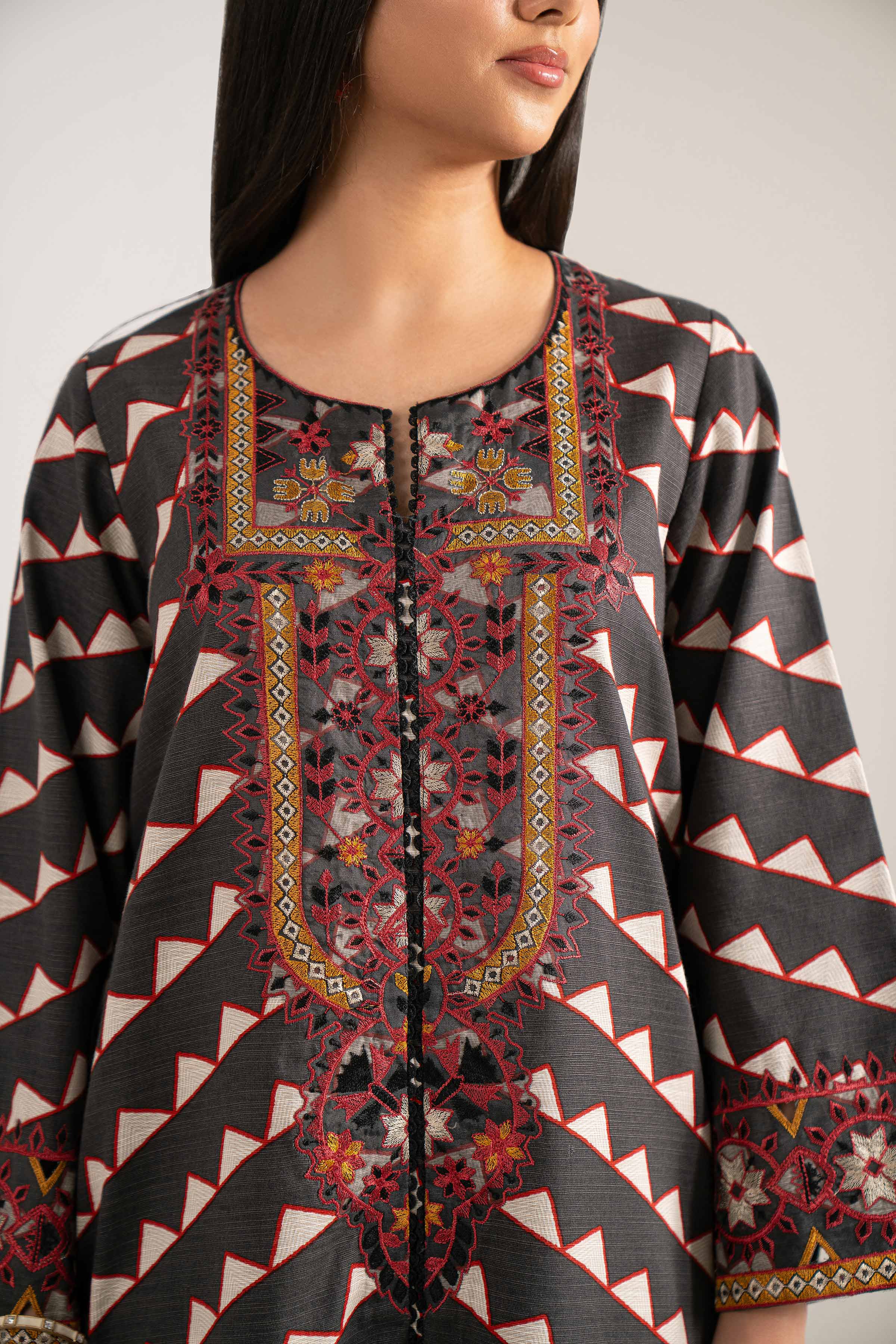 3 Piece - Printed Embroidered Suit - 42502942 for Women - Unstitched Collection | Nishat | Shop Online