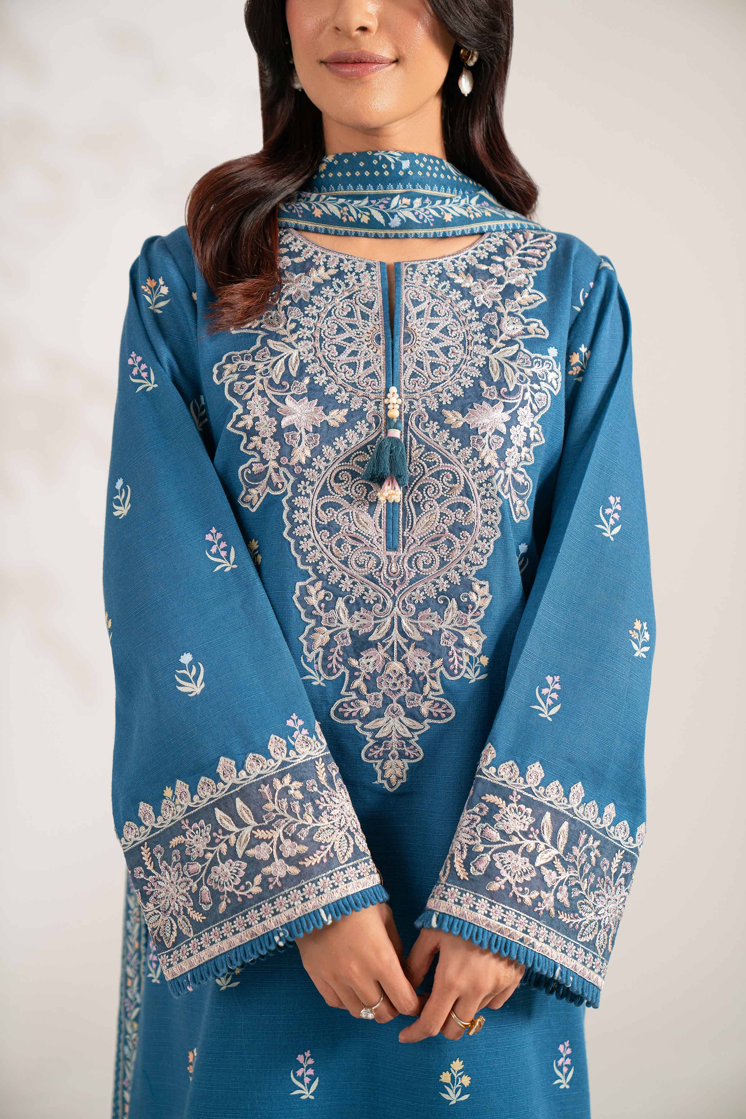 3 Piece - Printed Embroidered Suit - 42502943 for Women - Unstitched Collection | Nishat | Shop Online