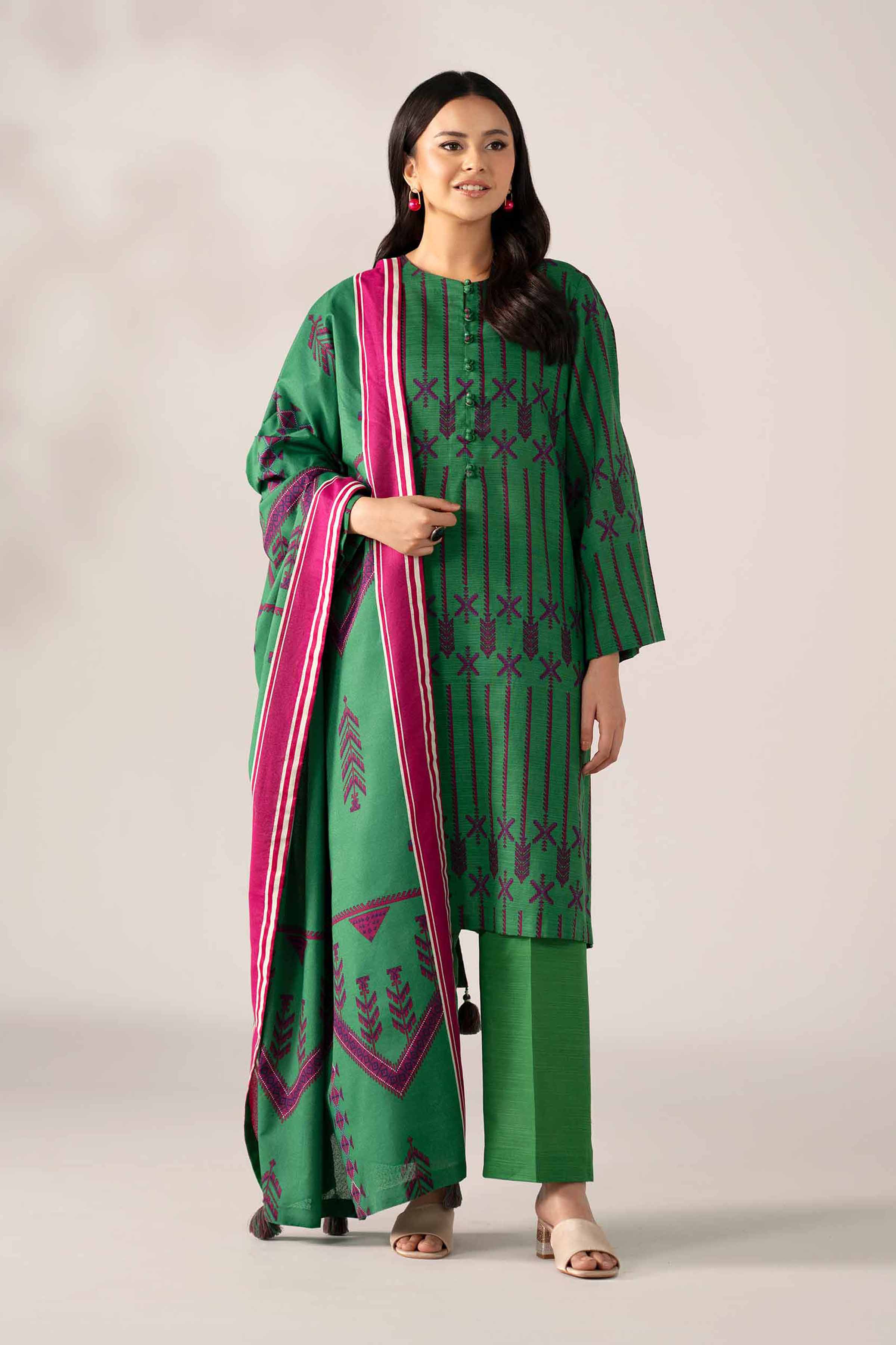 3 Piece - Printed Suit - 42502945 for Women - Unstitched Collection | Nishat | Shop Online