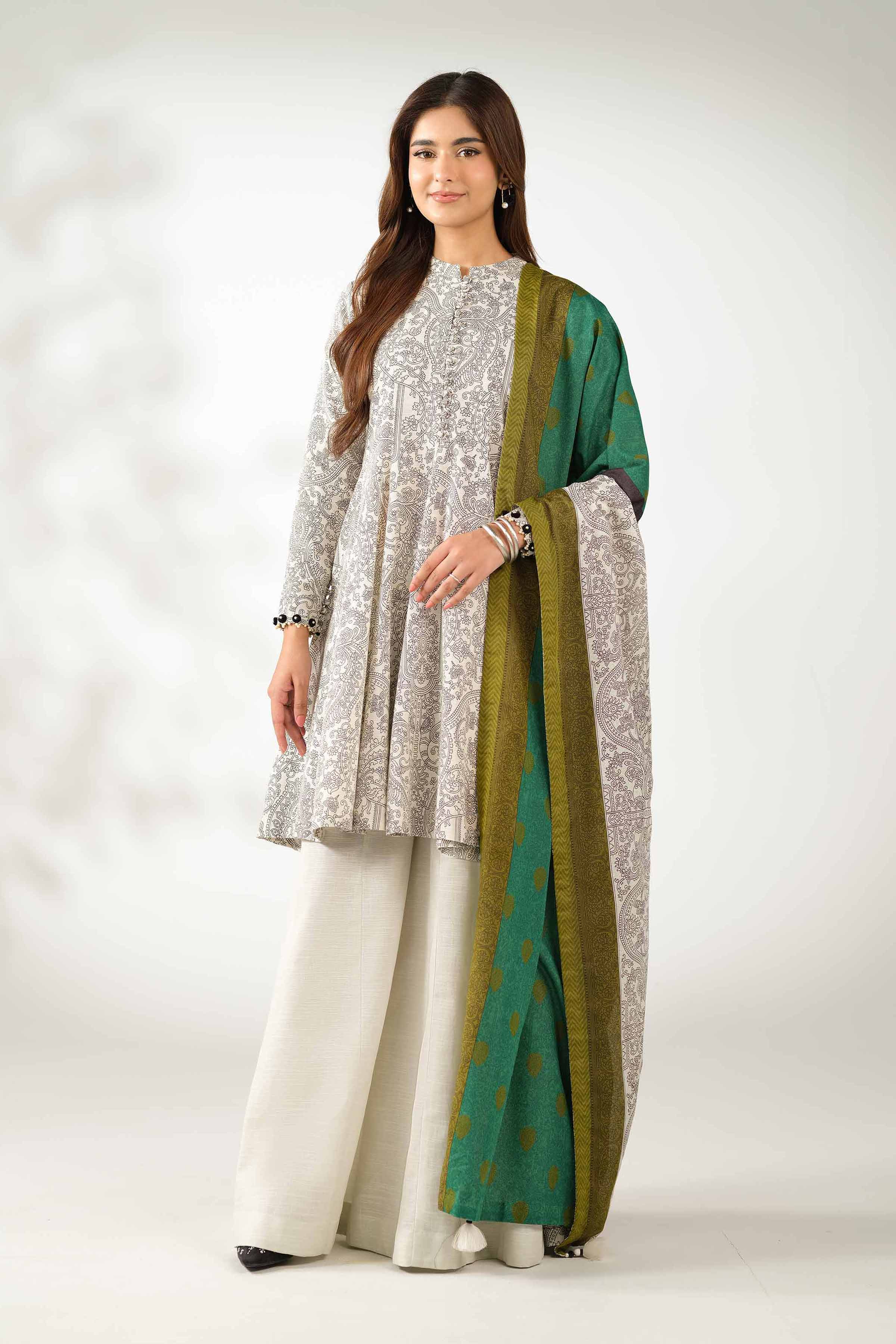 3 Piece - Printed Suit - 42502950 for Women - Unstitched Collection | Nishat | Shop Online