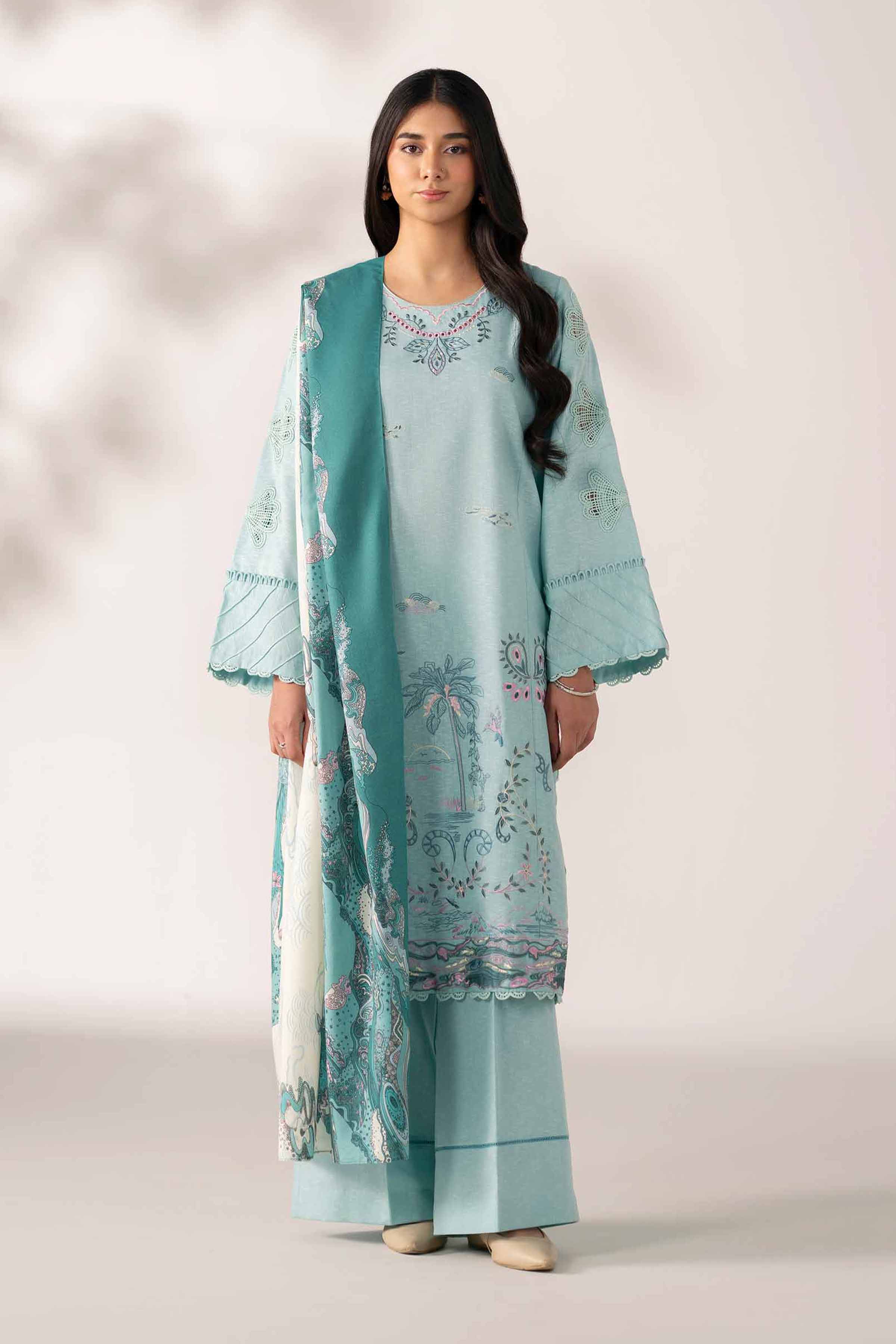 3 Piece - Printed Embroidered Suit - 42502955 for Women - Unstitched Collection | Nishat | Shop Online