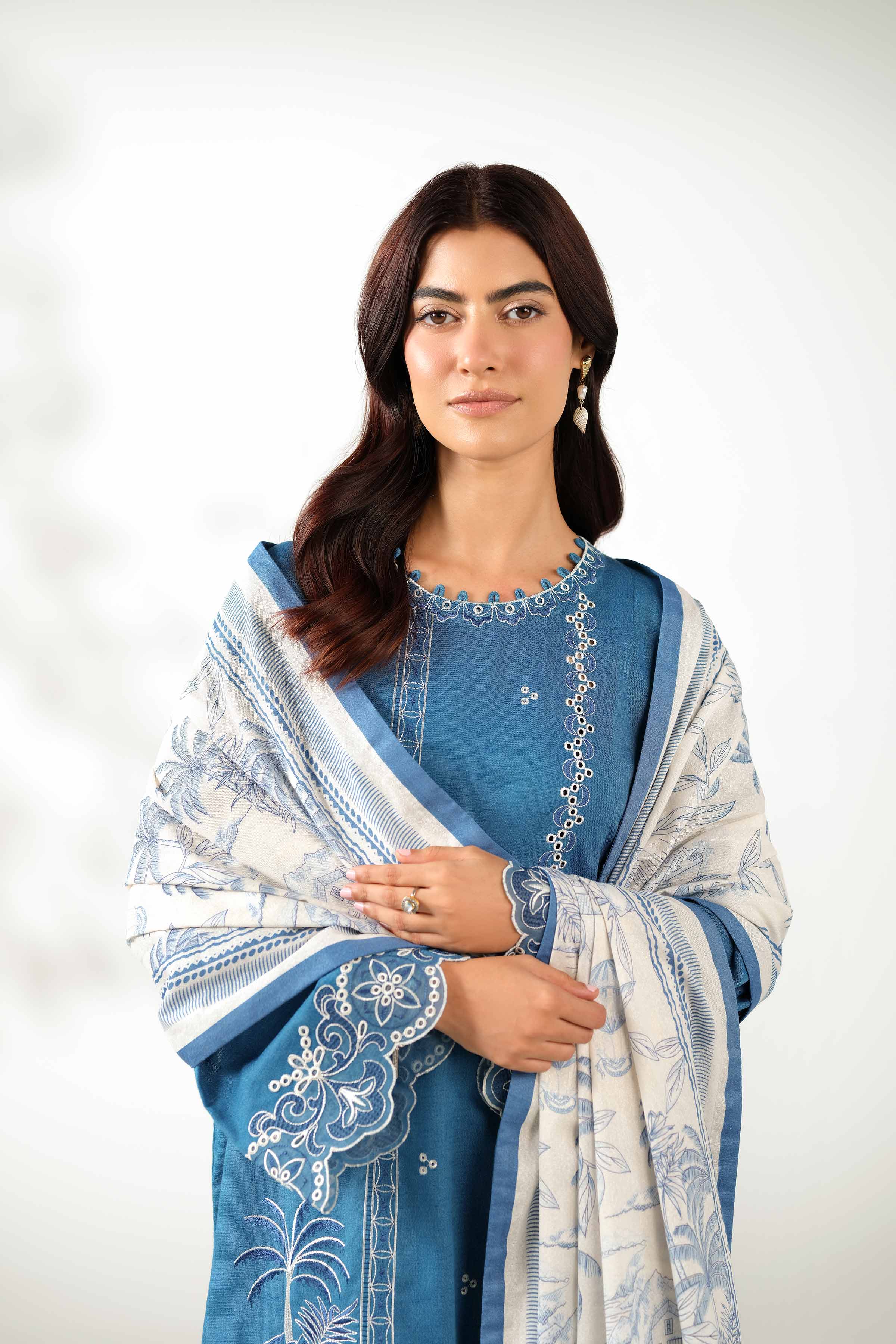 3 Piece - Printed Embroidered Suit - 42502959 for Women - Unstitched Collection | Nishat | Shop Online