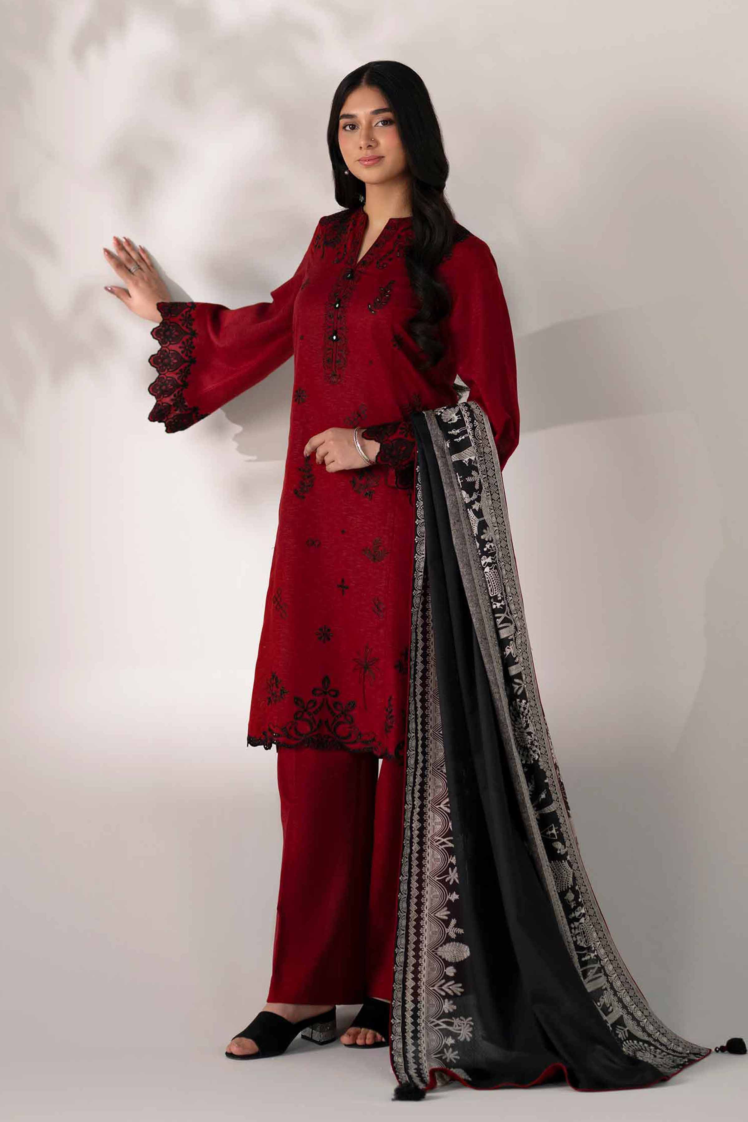 3 Piece - Printed Embroidered Suit - 42502963 for Women - Unstitched Collection | Nishat | Shop Online
