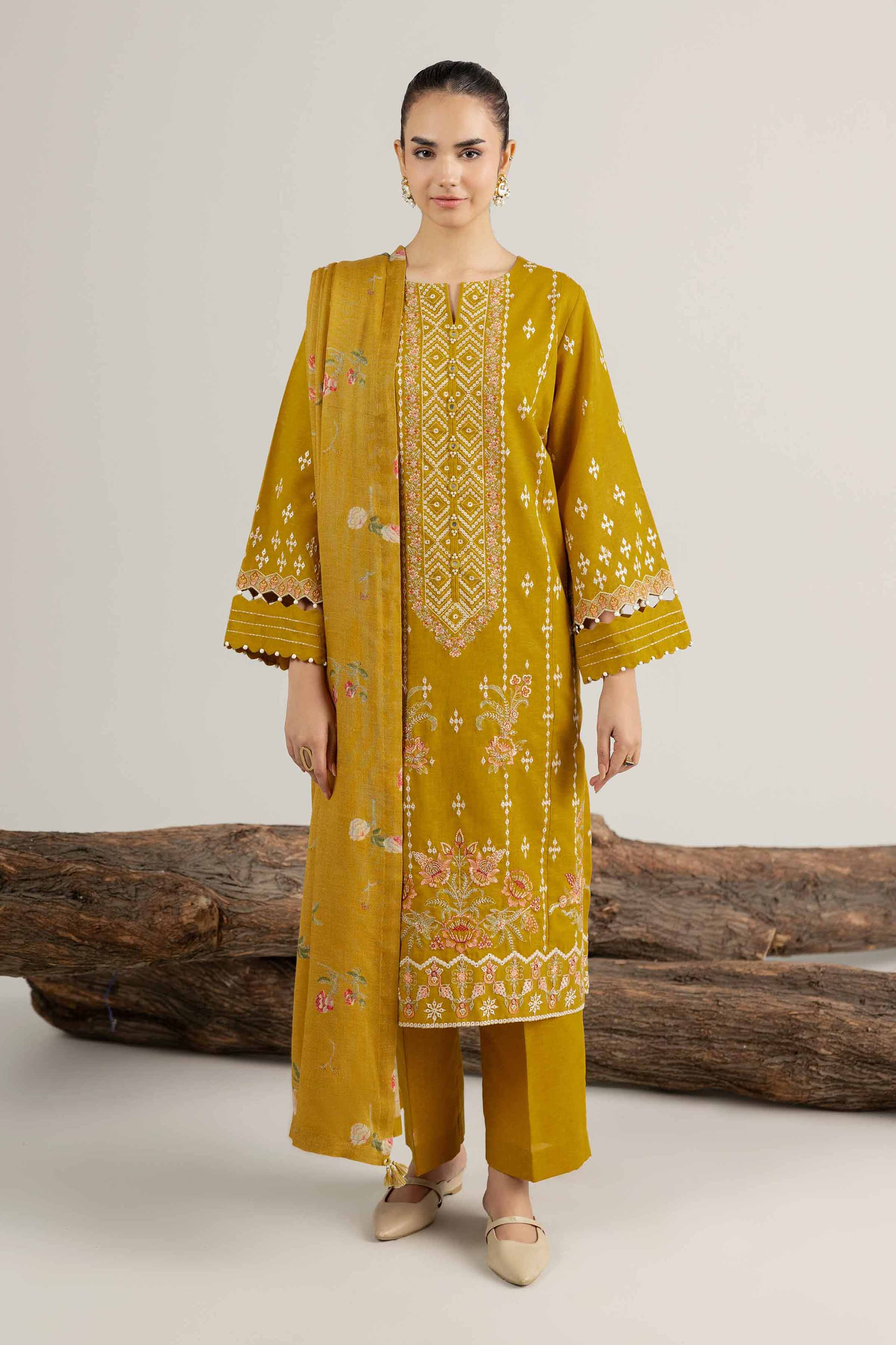 3 Piece - Digital Printed Embroidered Suit - 42502979 for Women - Unstitched Collection | Nishat | Shop Online