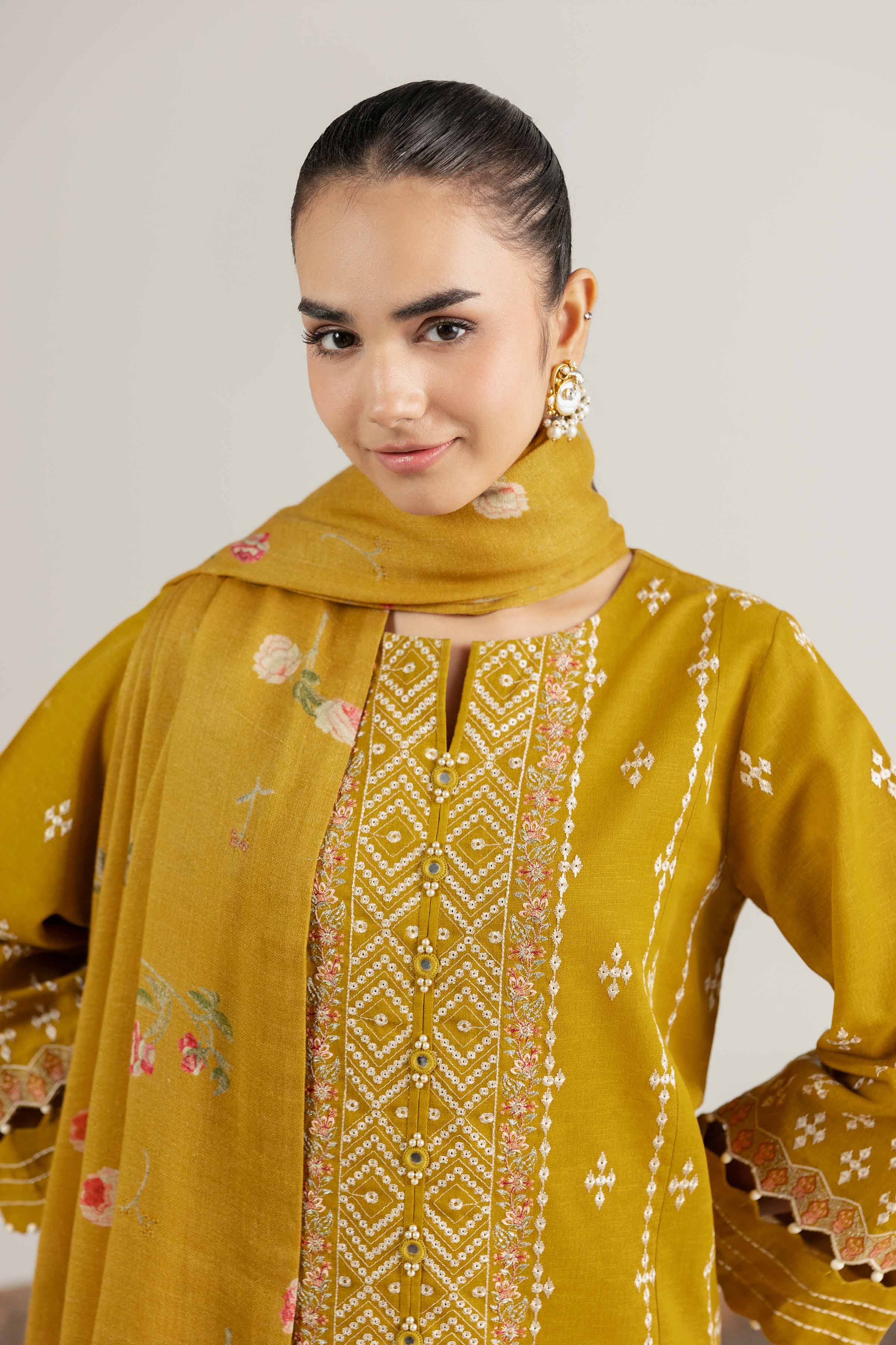 3 Piece - Digital Printed Embroidered Suit - 42502979 for Women - Unstitched Collection | Nishat | Shop Online