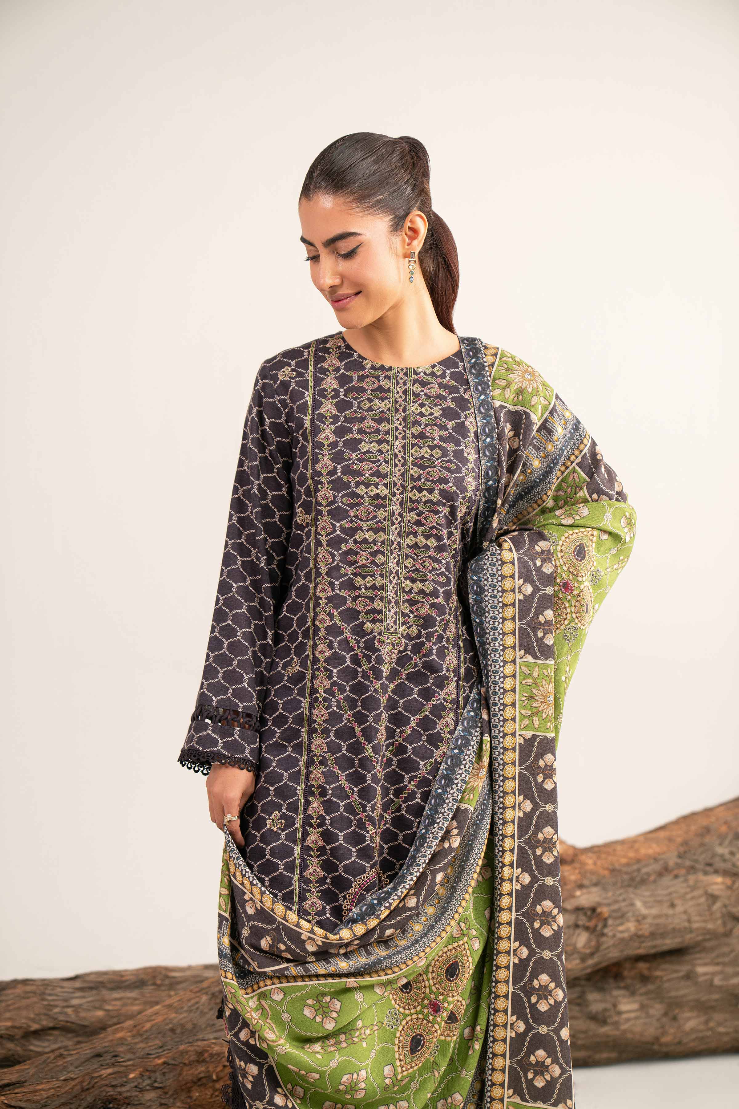 3 Piece - Digital Printed Embroidered Suit - 42502993 for Women - Unstitched Collection | Nishat | Shop Online