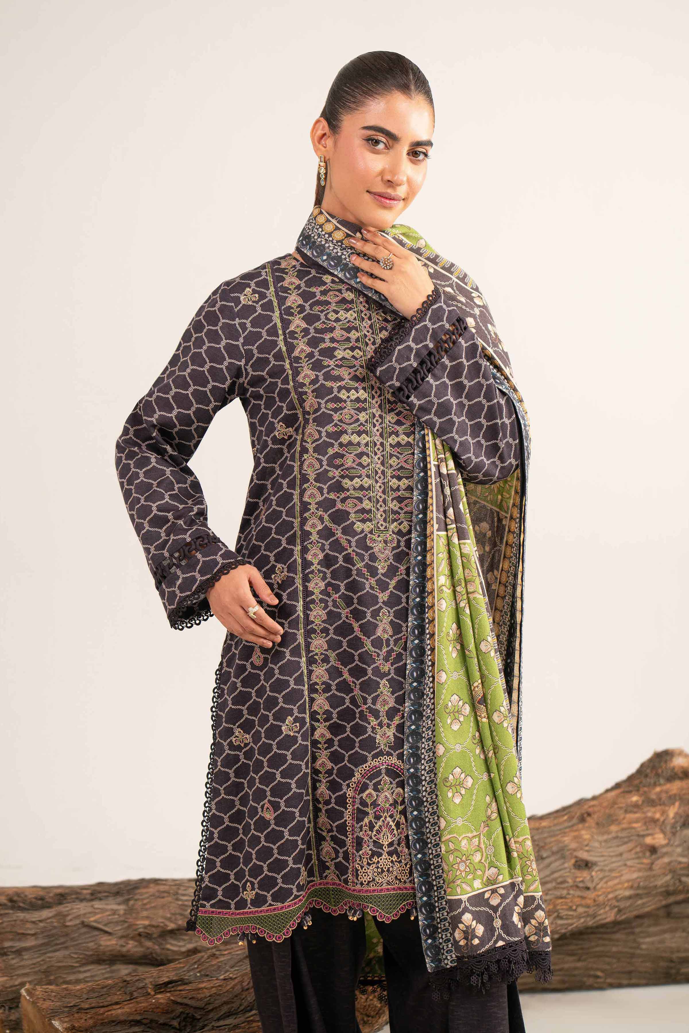 3 Piece - Digital Printed Embroidered Suit - 42502993 for Women - Unstitched Collection | Nishat | Shop Online