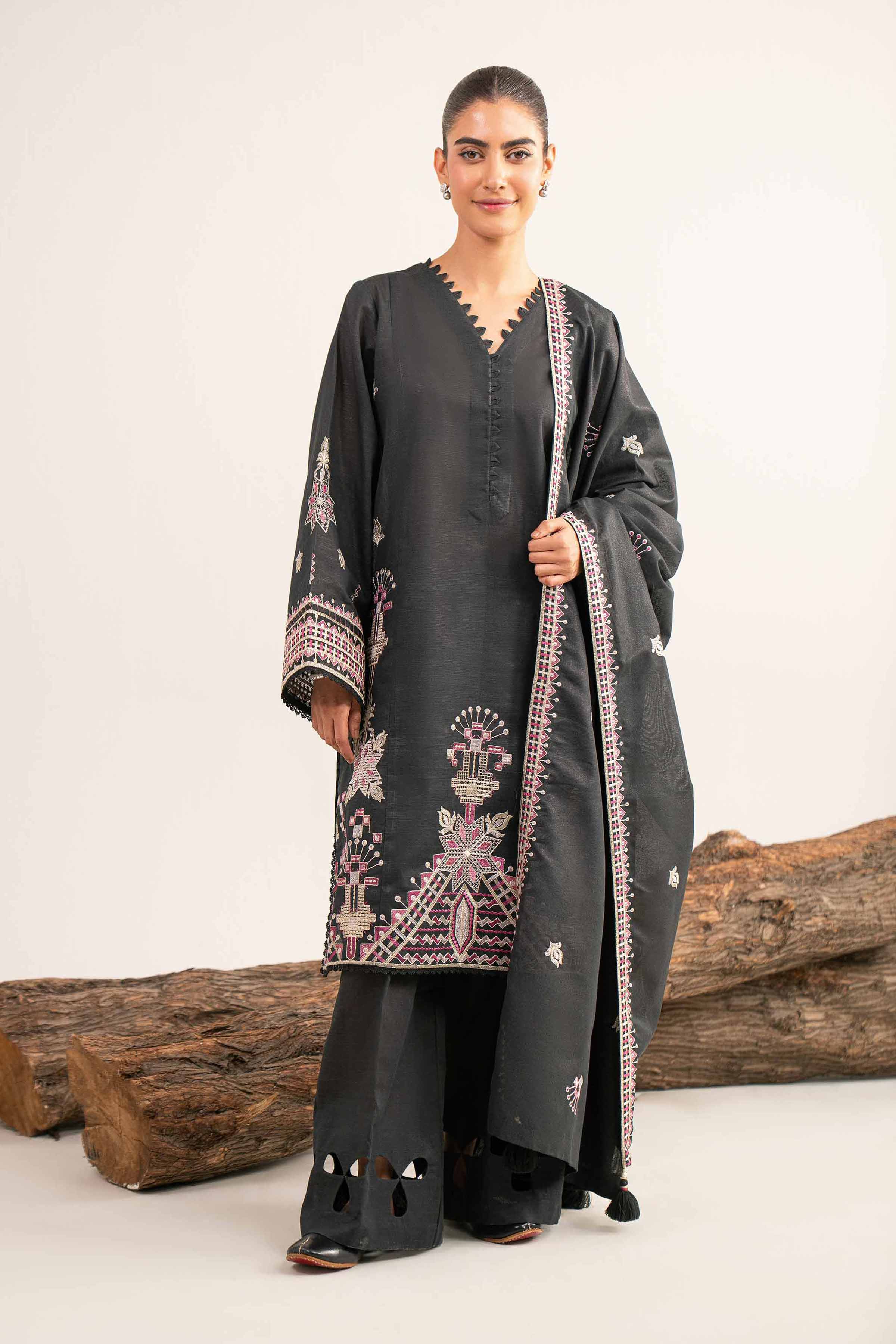 3 Piece - Embroidered Suit - 42503503 for Women - Unstitched Collection | Nishat | Shop Online