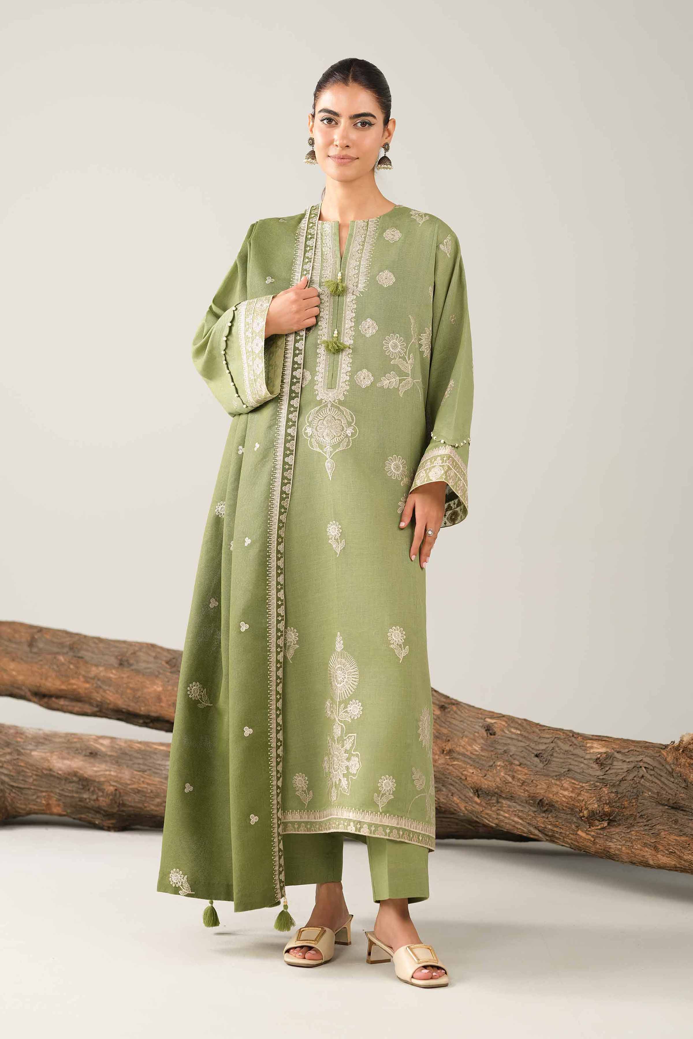 3 Piece - Embroidered Suit - 42503507 for Women - Unstitched Collection | Nishat | Shop Online
