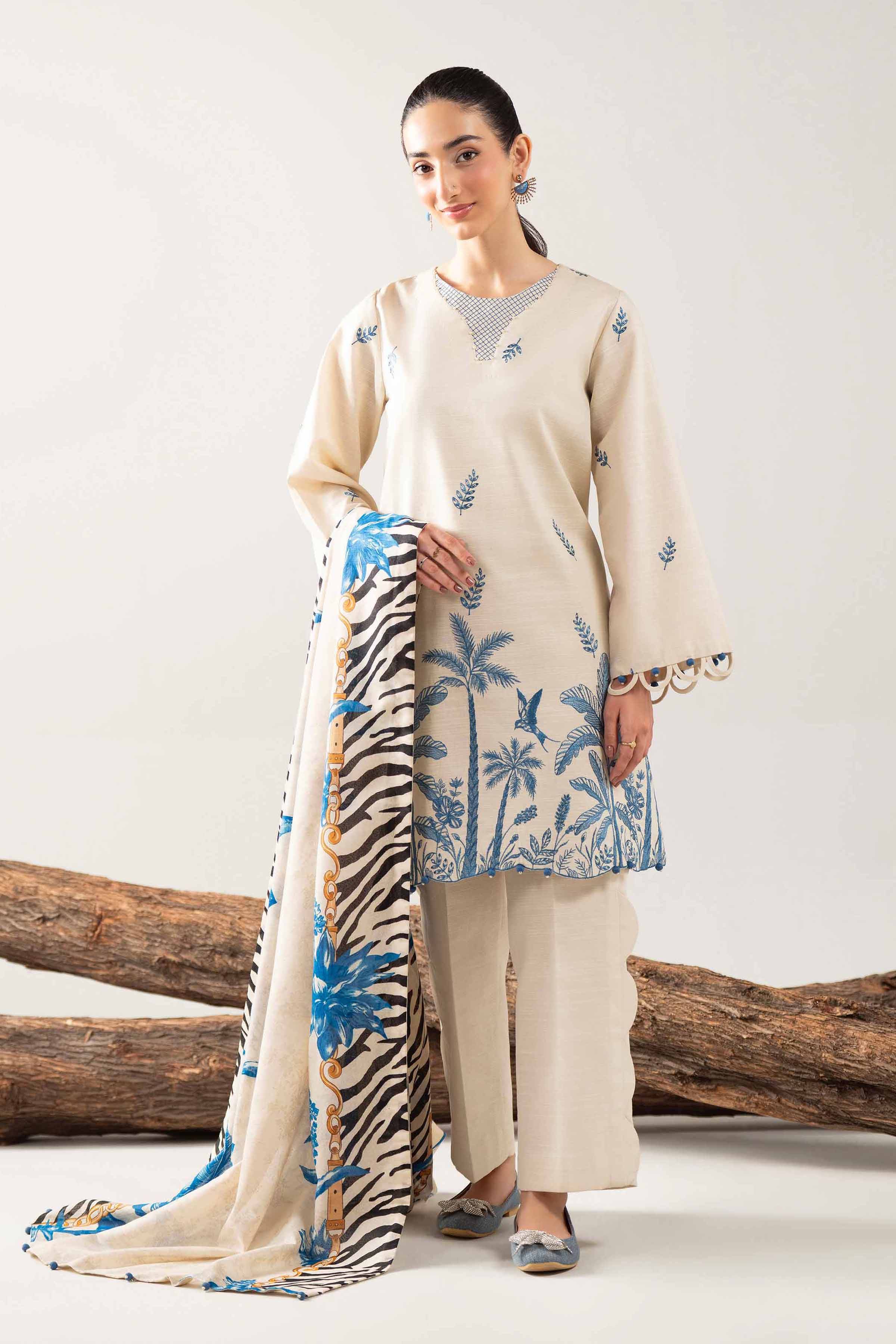 3 Piece - Printed Embroidered Suit - 42503518 for Women - Unstitched Collection | Nishat | Shop Online