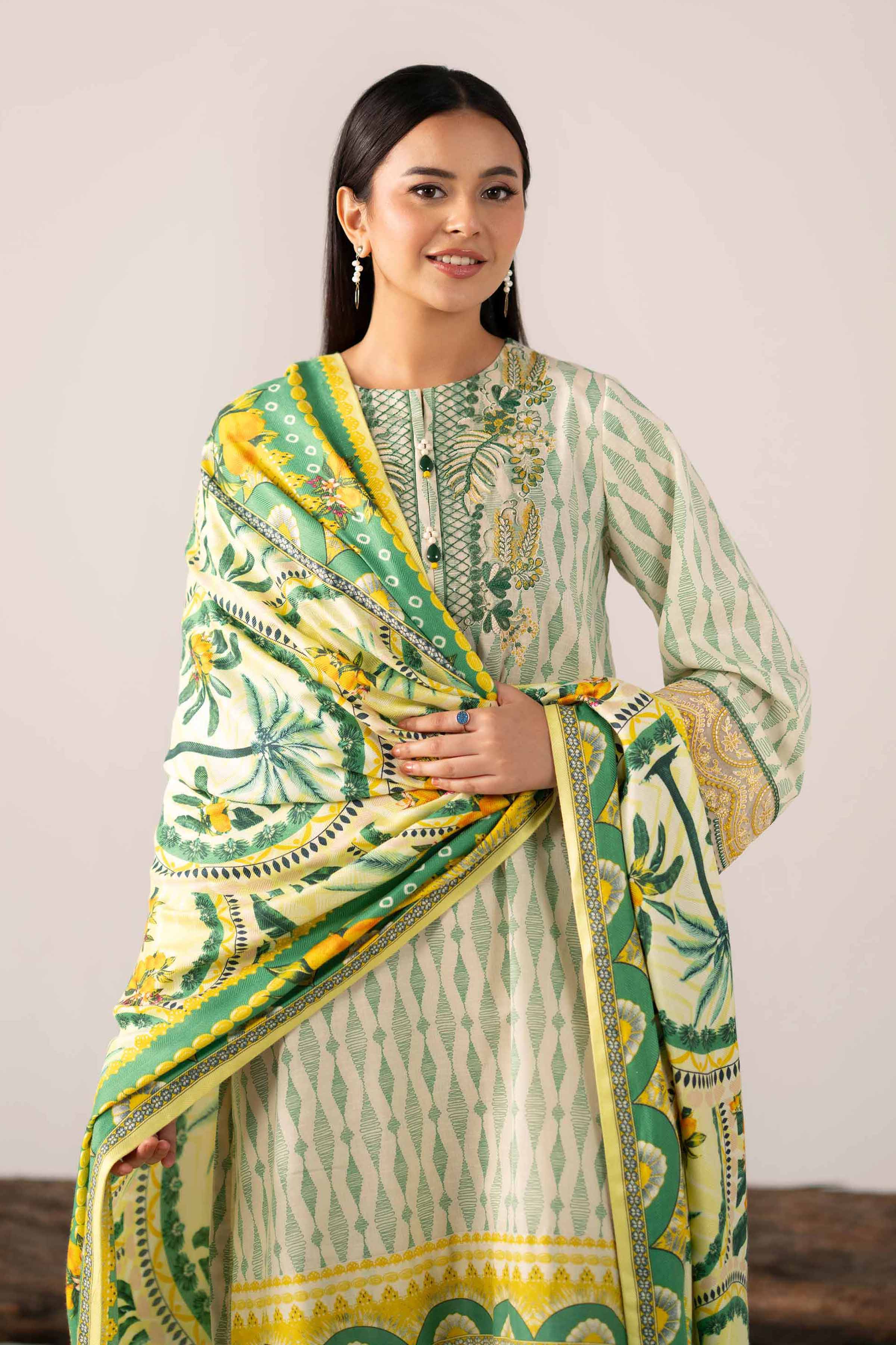 3 Piece - Printed Embroidered Suit - 42503523 for Women - Unstitched Collection | Nishat | Shop Online