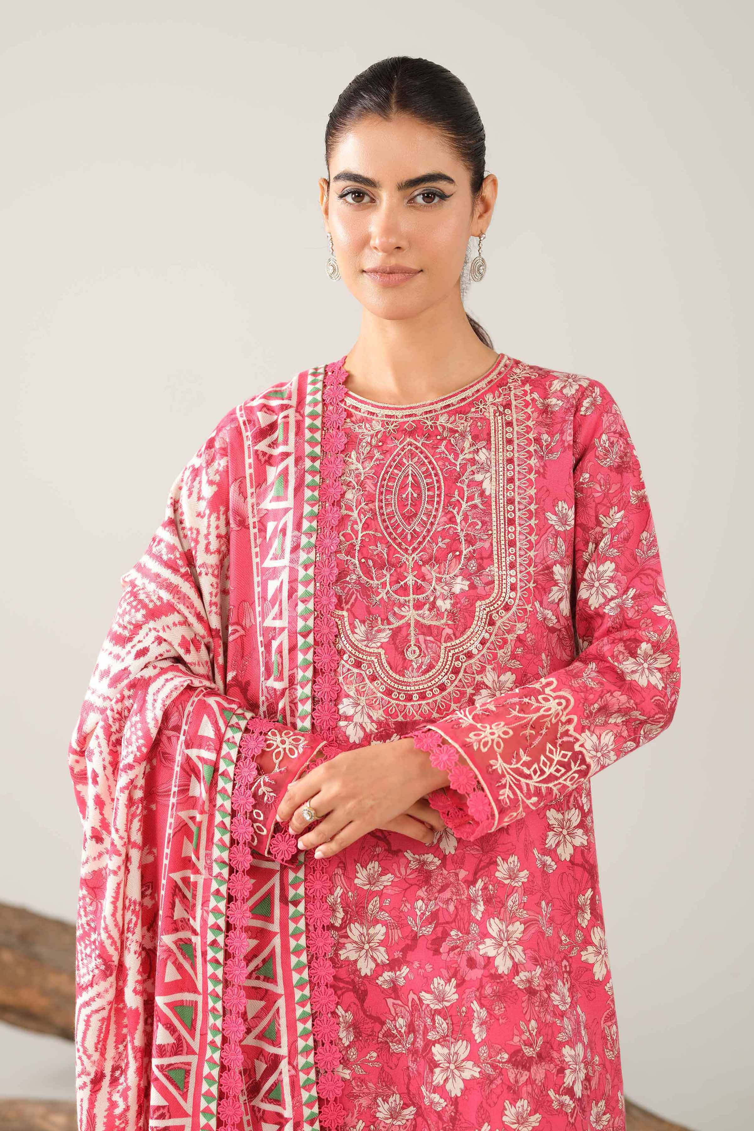 3 Piece - Printed Embroidered Suit - 42503525 for Women - Unstitched Collection | Nishat | Shop Online