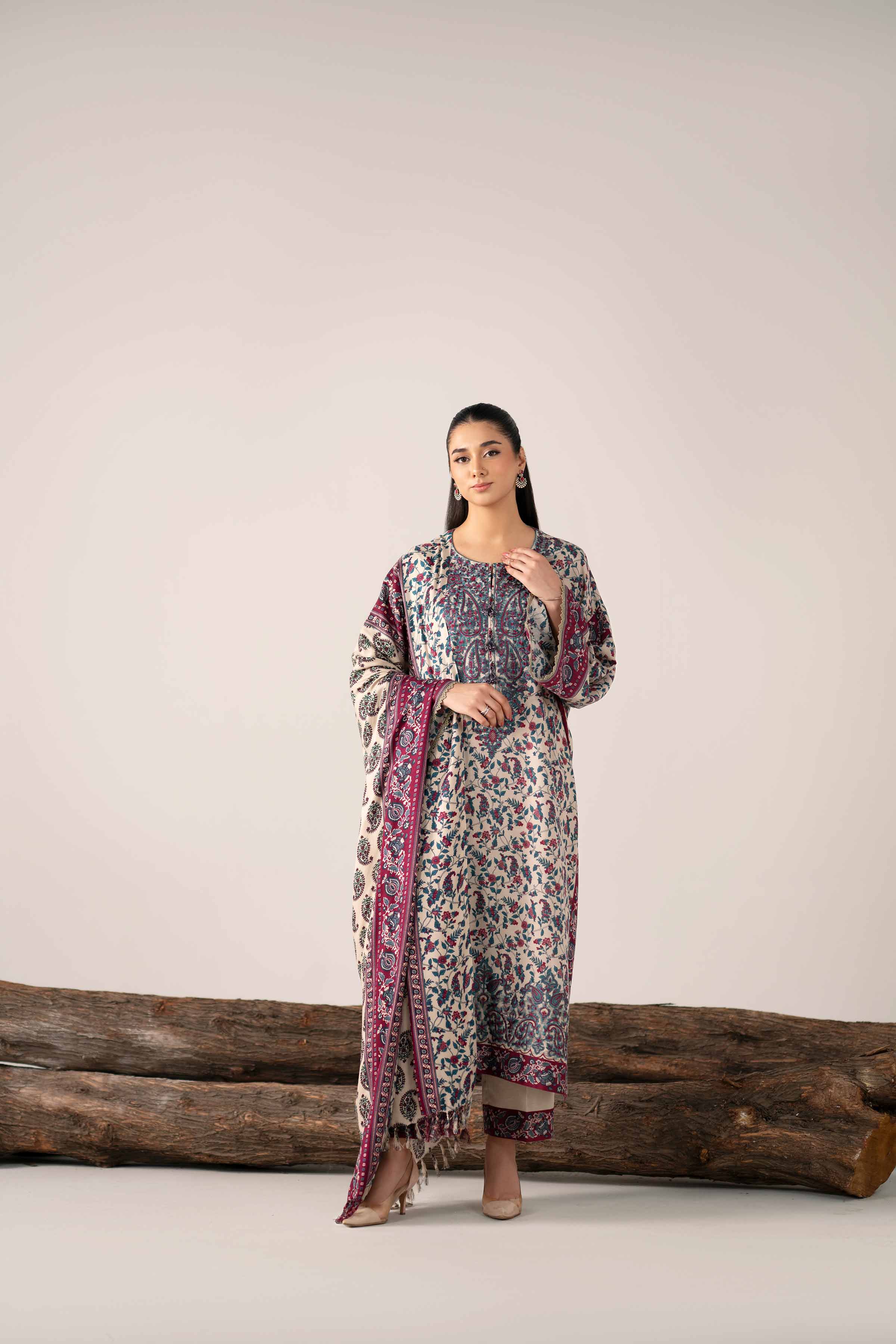 3 Piece - Printed Embroidered Suit - 42503527 for Women - Unstitched Collection | Nishat | Shop Online