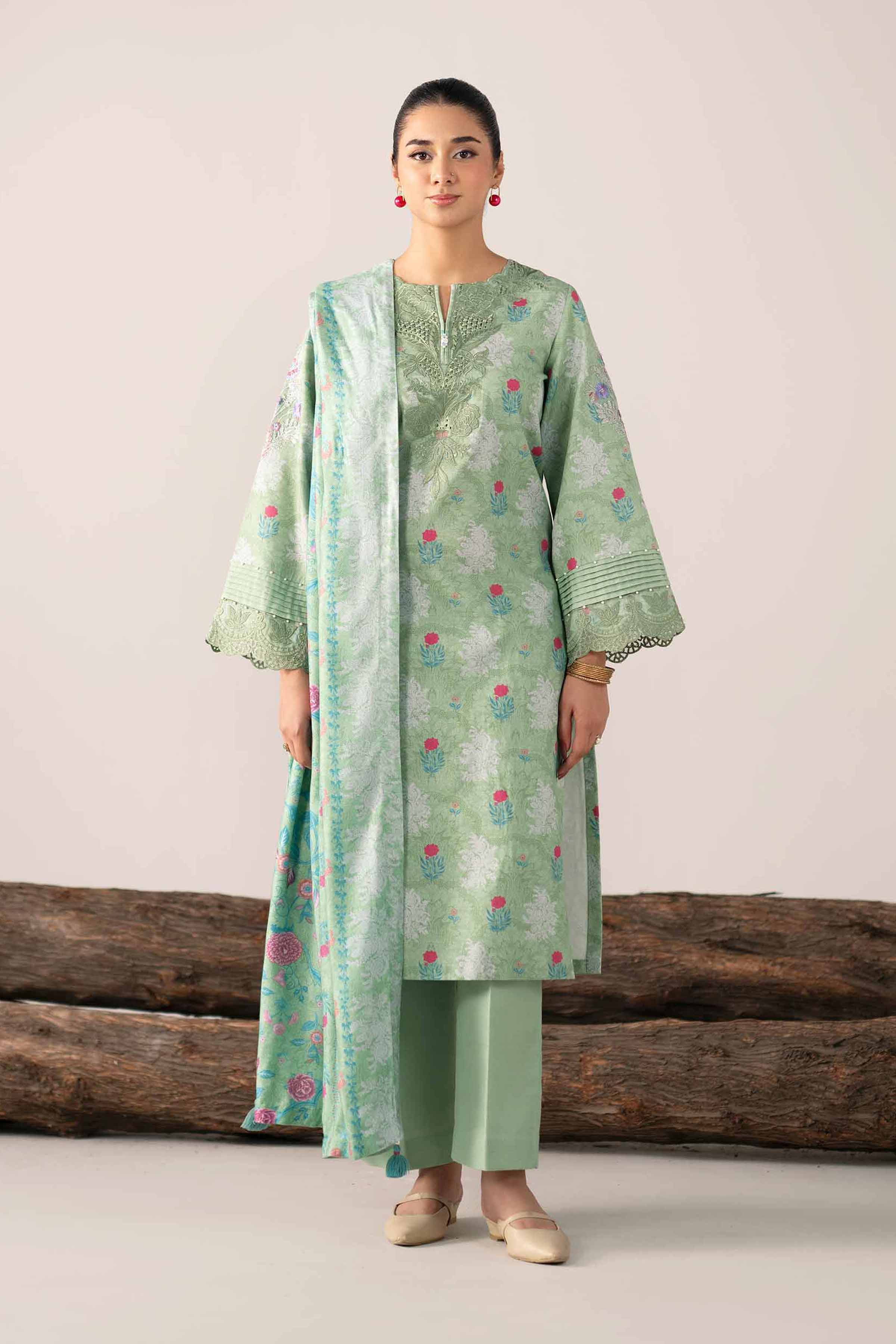 3 Piece - Printed Embroidered Suit - 42503531 for Women - Unstitched Collection | Nishat | Shop Online
