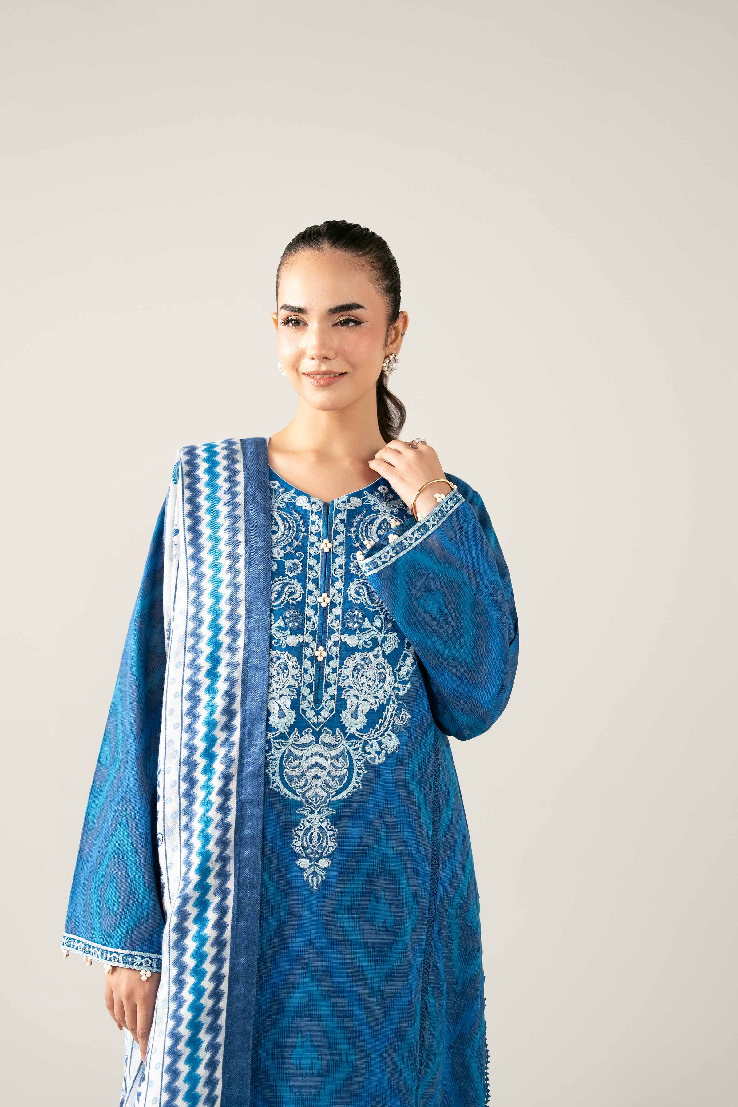 3 Piece - Embroidered Suit - 42503534 for Women - Unstitched Collection | Nishat | Shop Online