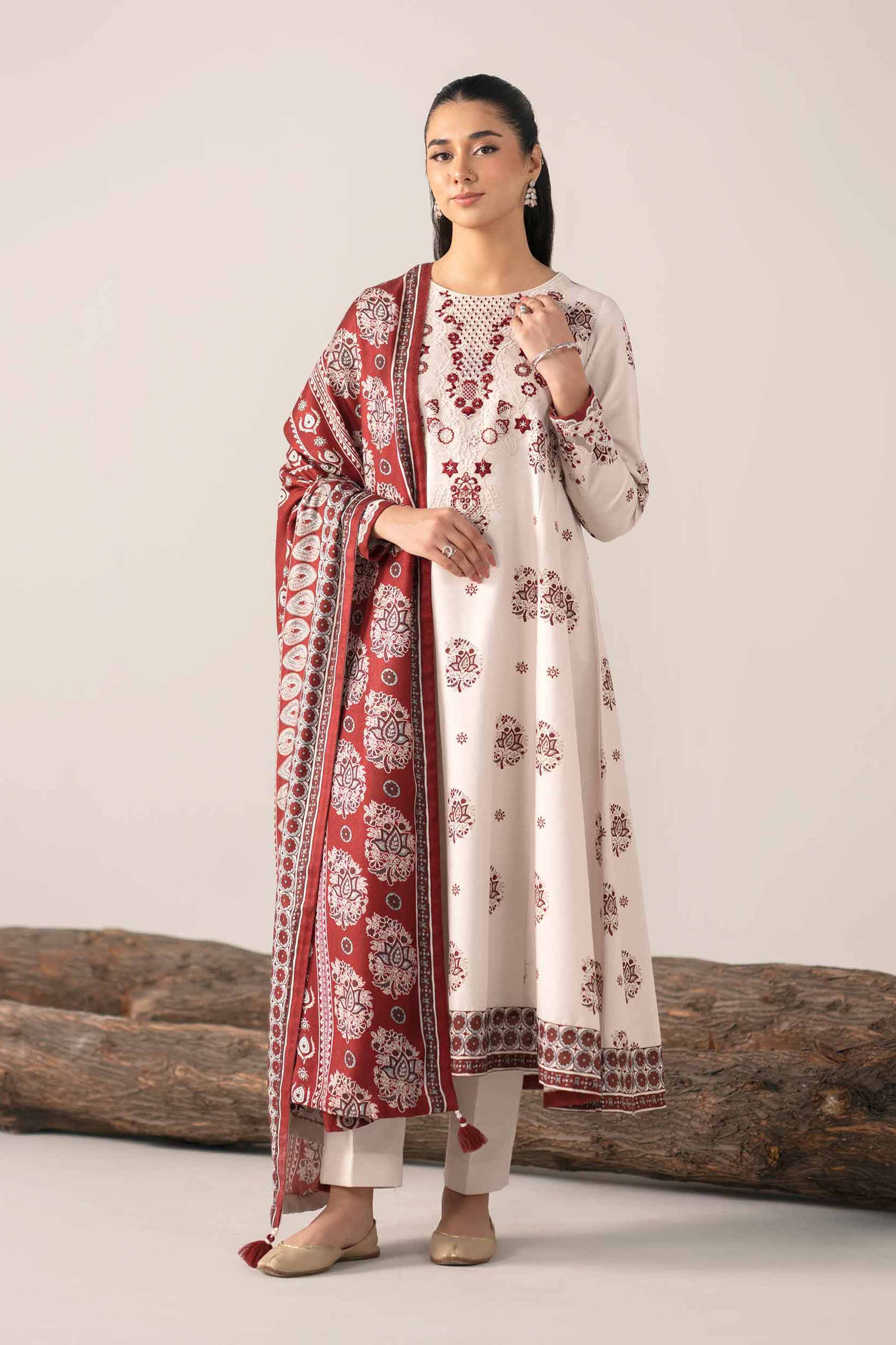 3 Piece - Printed Embroidered Suit - 42503535 for Women - Unstitched Collection | Nishat | Shop Online