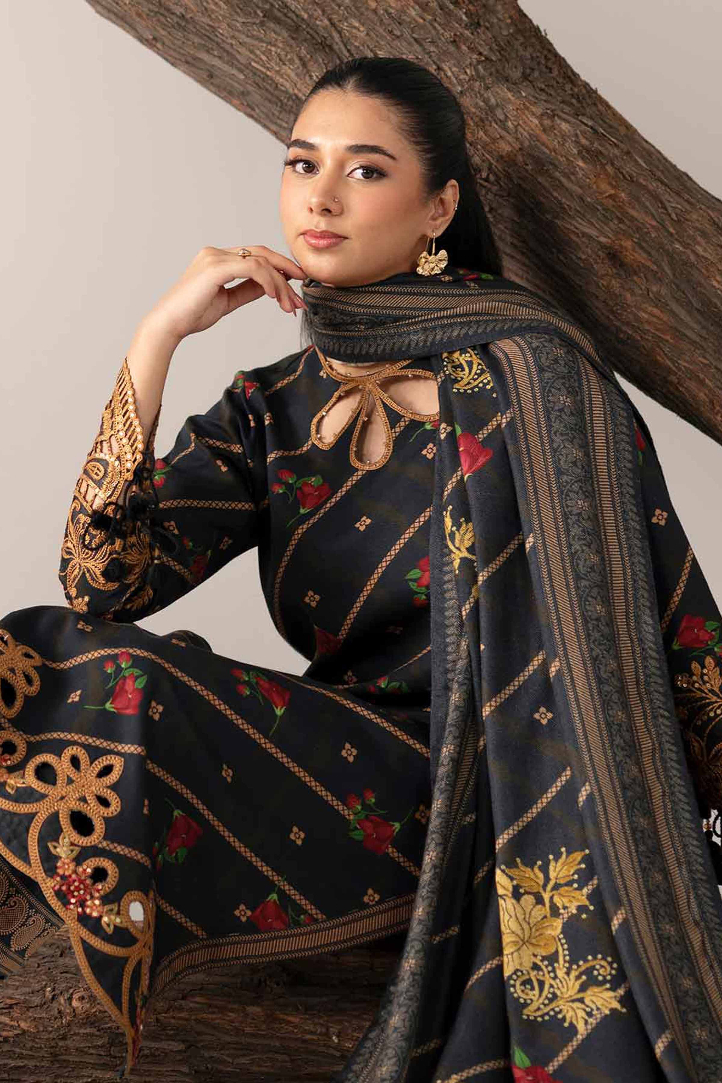 3 Piece - Printed Embroidered Suit - 42503539 for Women - Unstitched Collection | Nishat | Shop Online