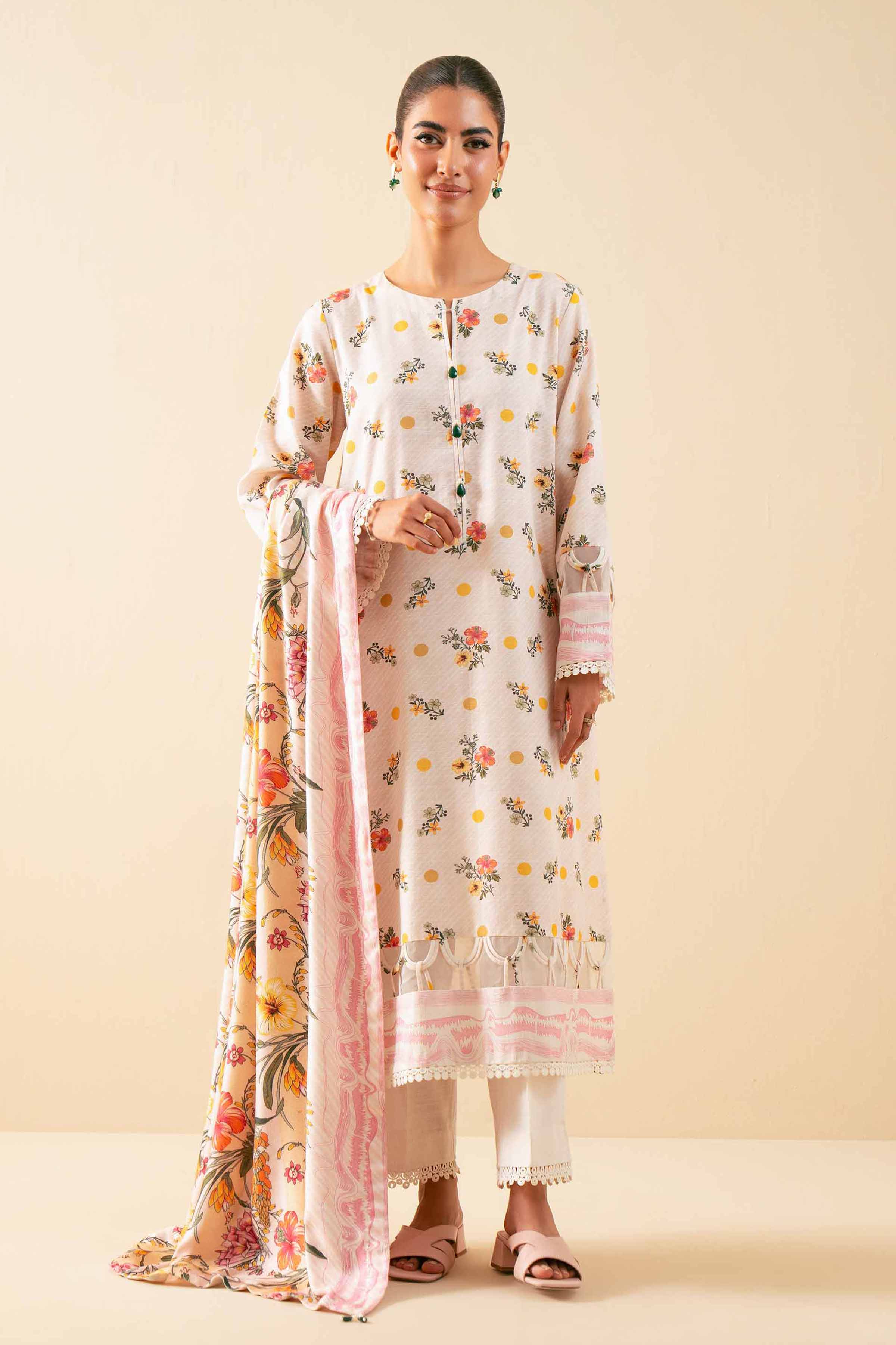 3 Piece - Printed Suit - 42503541 for Women - Unstitched Collection | Nishat | Shop Online