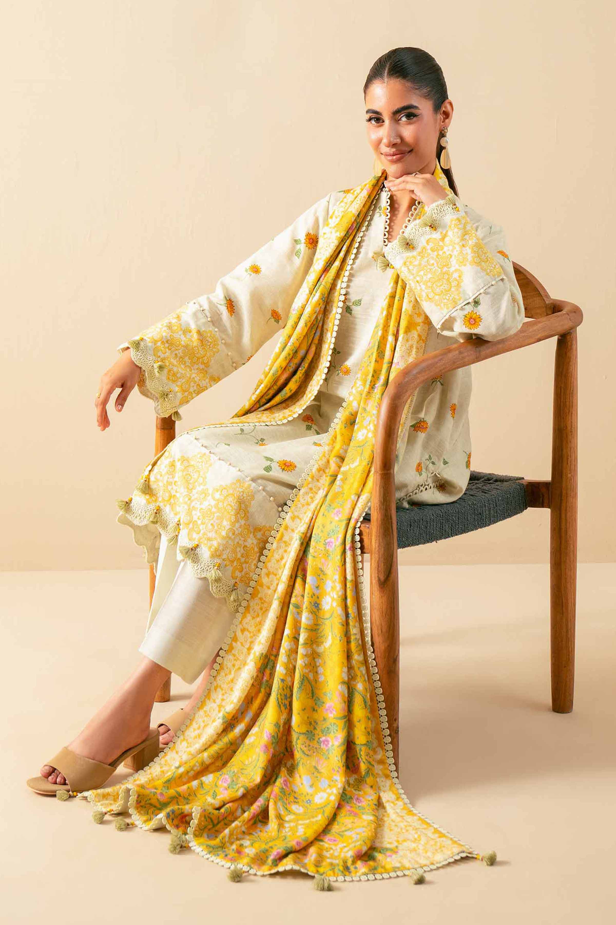 3 Piece - Printed Suit - 42503542 for Women - Unstitched Collection | Nishat | Shop Online