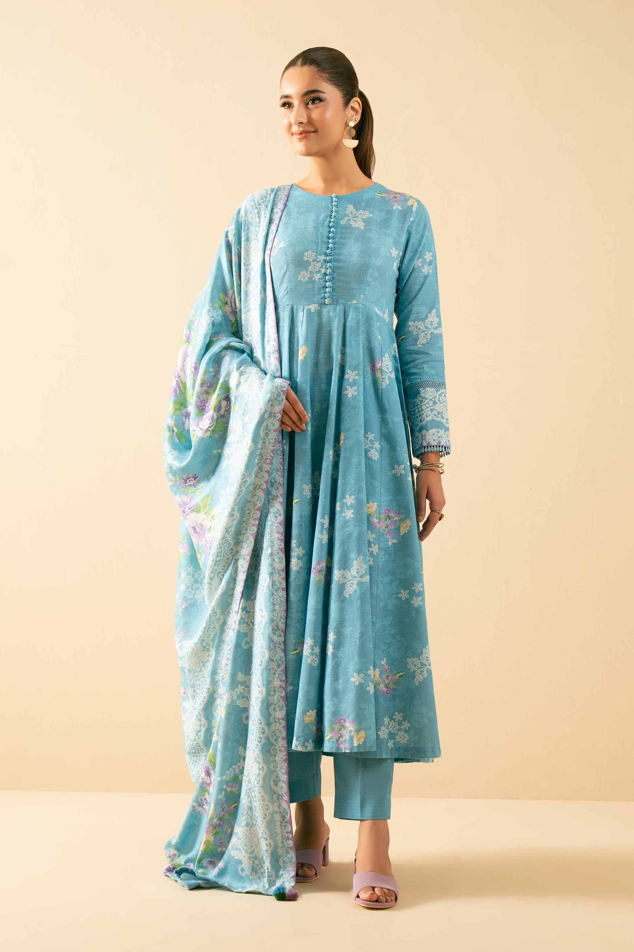 3 Piece - Printed Suit - 42503544 for Women - Unstitched Collection | Nishat | Shop Online