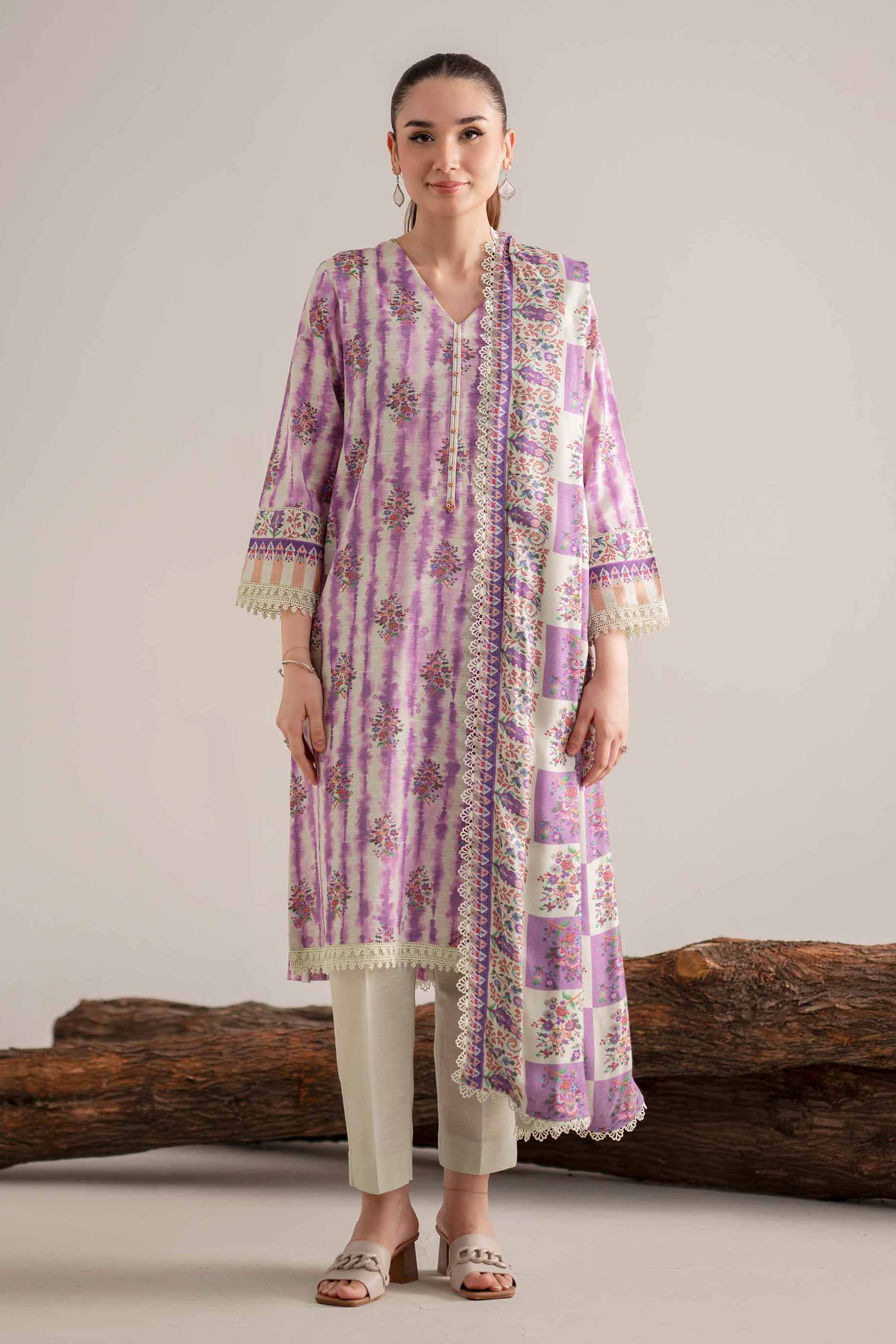 3 Piece - Printed Suit - 42503545 for Women - Unstitched Collection | Nishat | Shop Online
