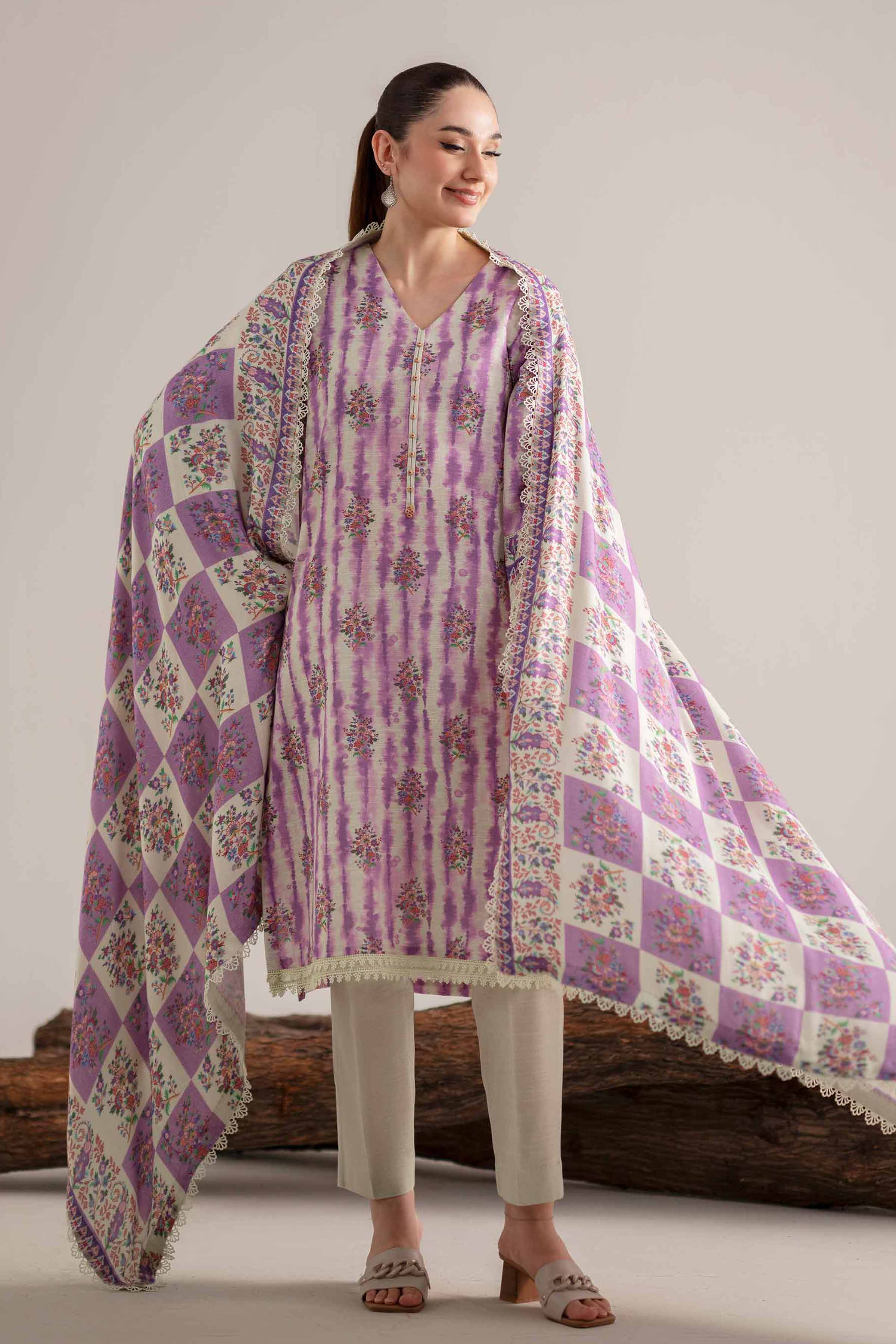 3 Piece - Printed Suit - 42503545 for Women - Unstitched Collection | Nishat | Shop Online