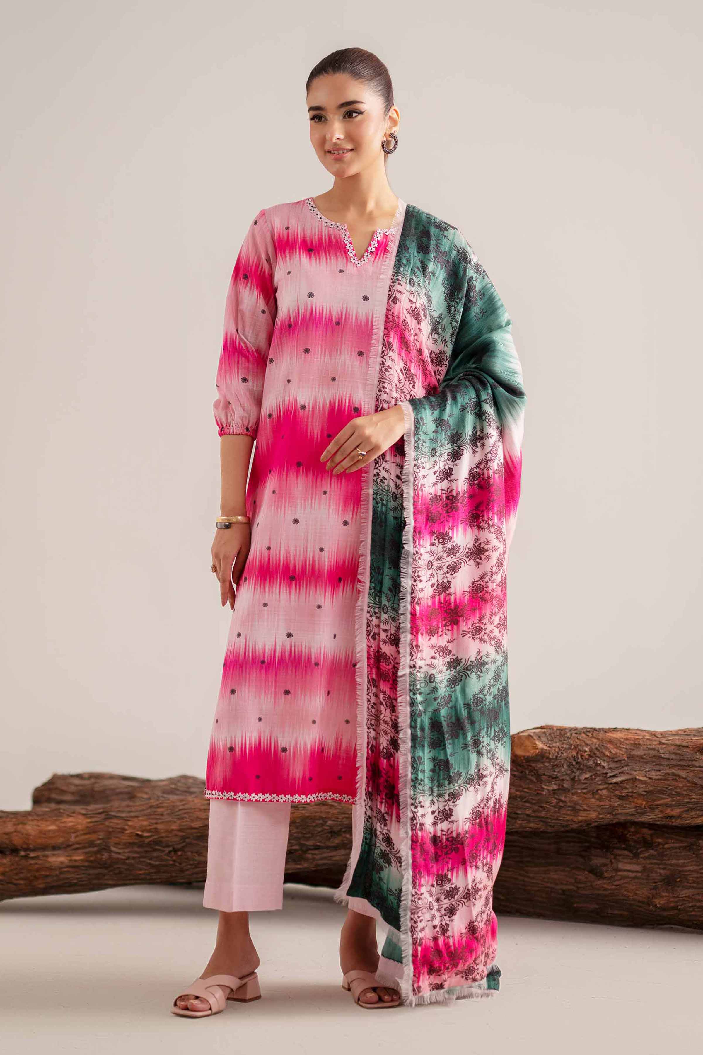 3 Piece - Printed Suit - 42503549 for Women - Unstitched Collection | Nishat | Shop Online