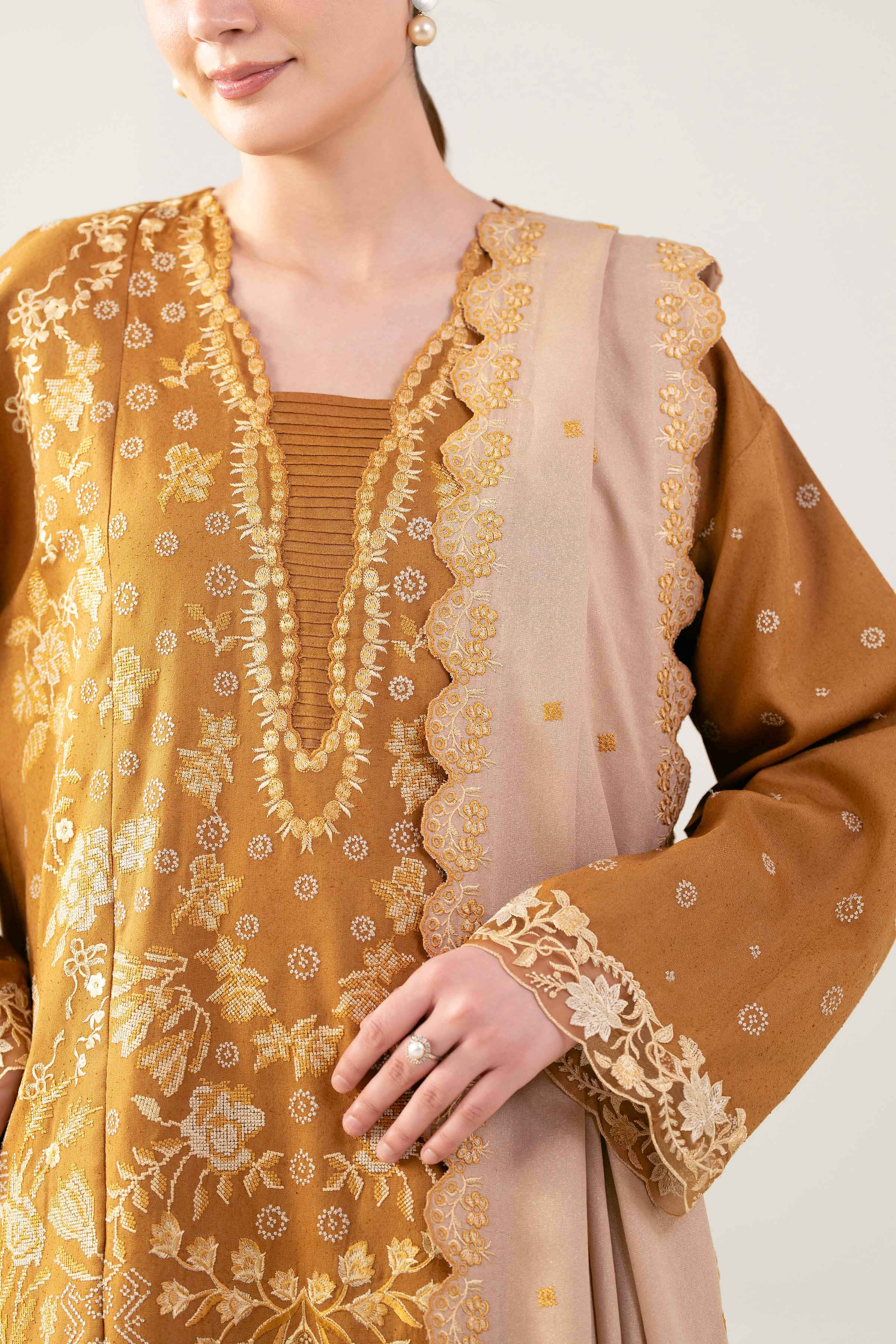 3 Piece - Embroidered Suit - 42503592 for Women - Unstitched Collection | Nishat | Shop Online