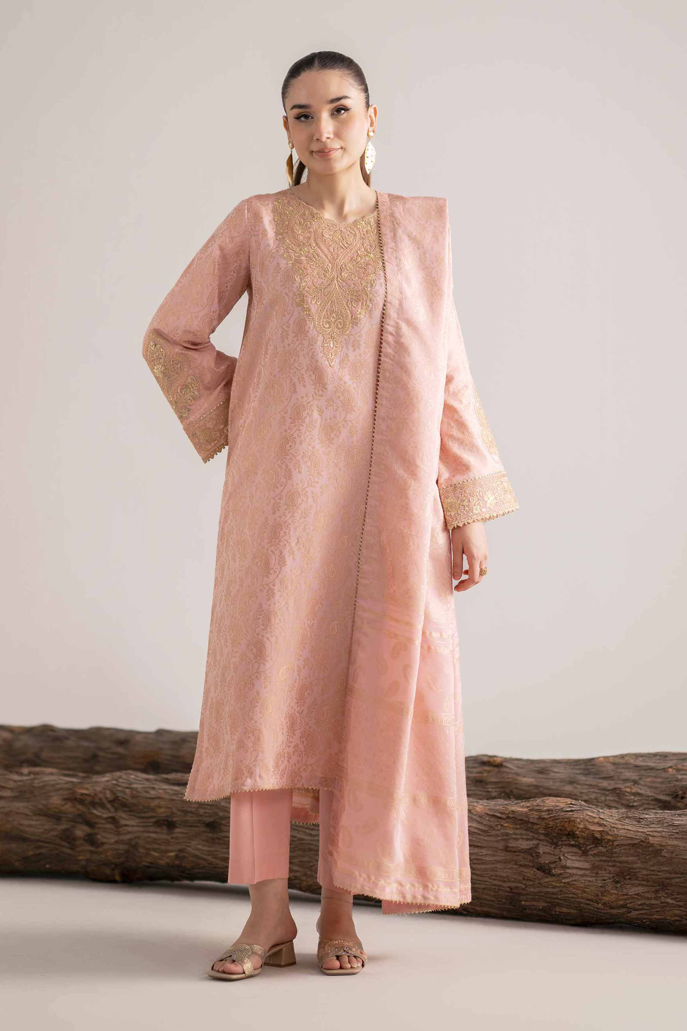 3 Piece - Embroidered Suit - 42503596 for Women - Unstitched Collection | Nishat | Shop Online