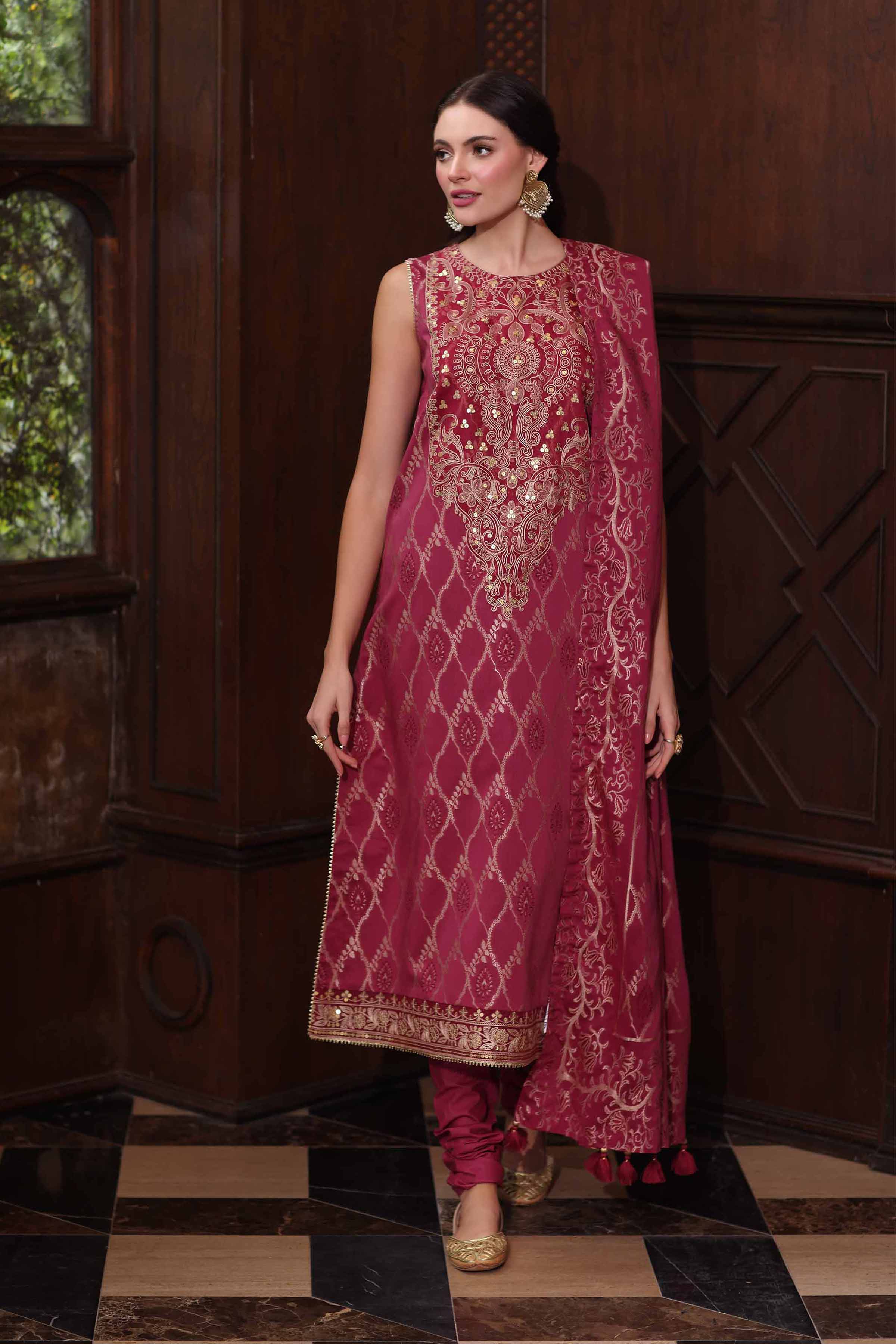 3 Piece - Embroidered Suit - 42503597 for Women - Unstitched Collection | Nishat | Shop Online