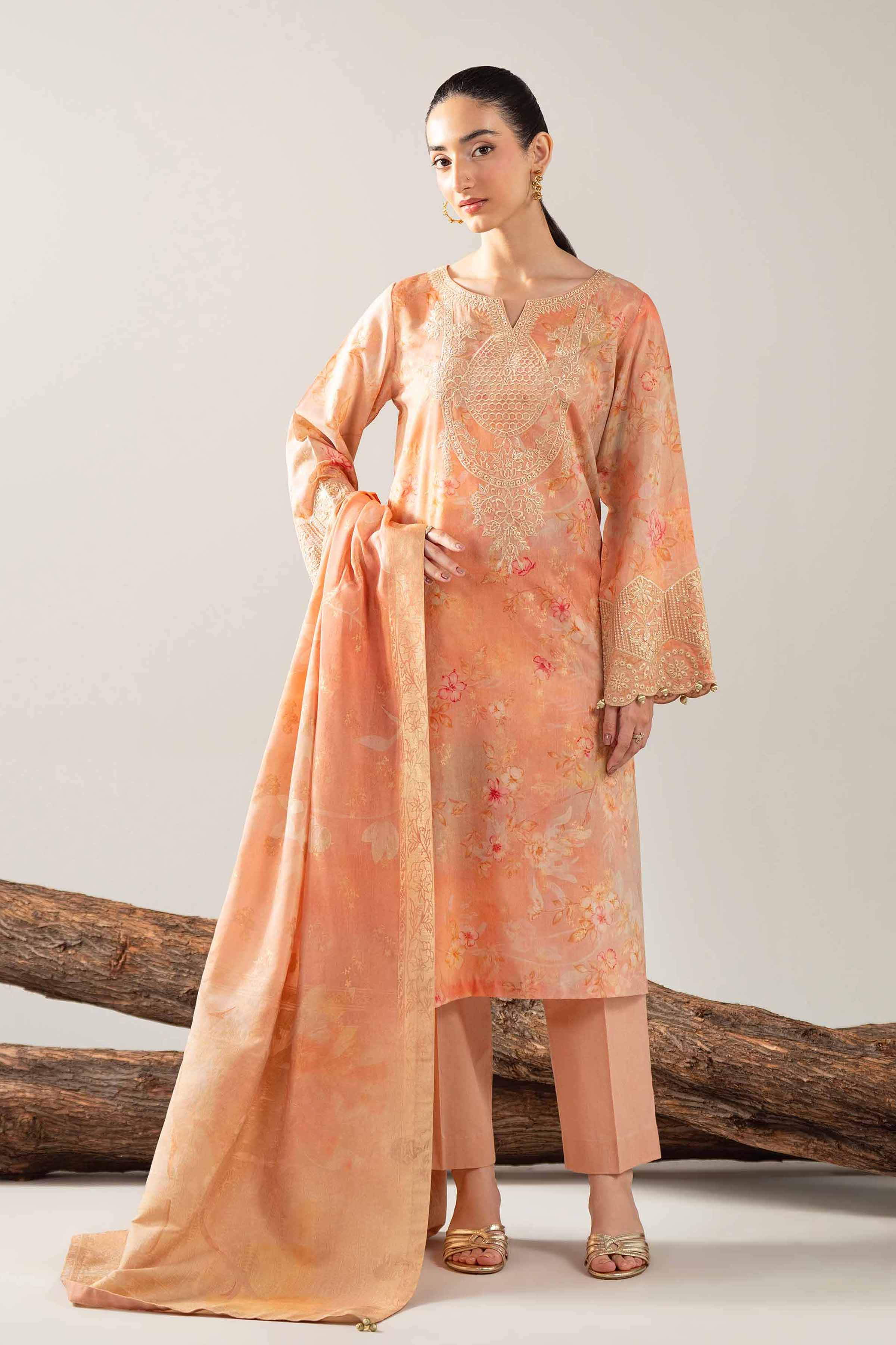 3 Piece - Digital Printed Embroidered Suit - 42503602 for Women - Unstitched Collection | Nishat | Shop Online