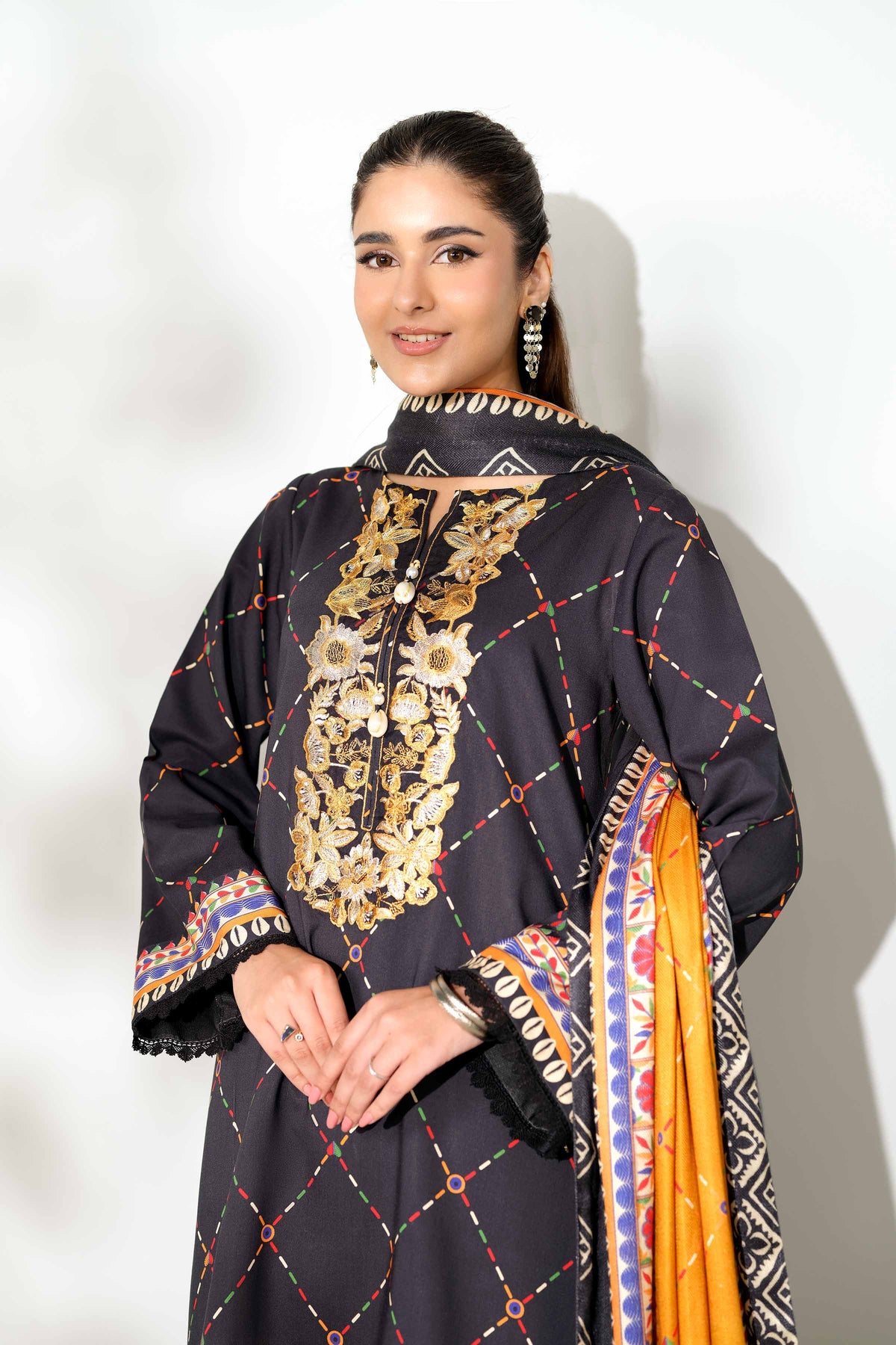 3 Piece - Printed Embroidered Suit - 42503695 for Women - Unstitched Collection | Nishat | Shop Online