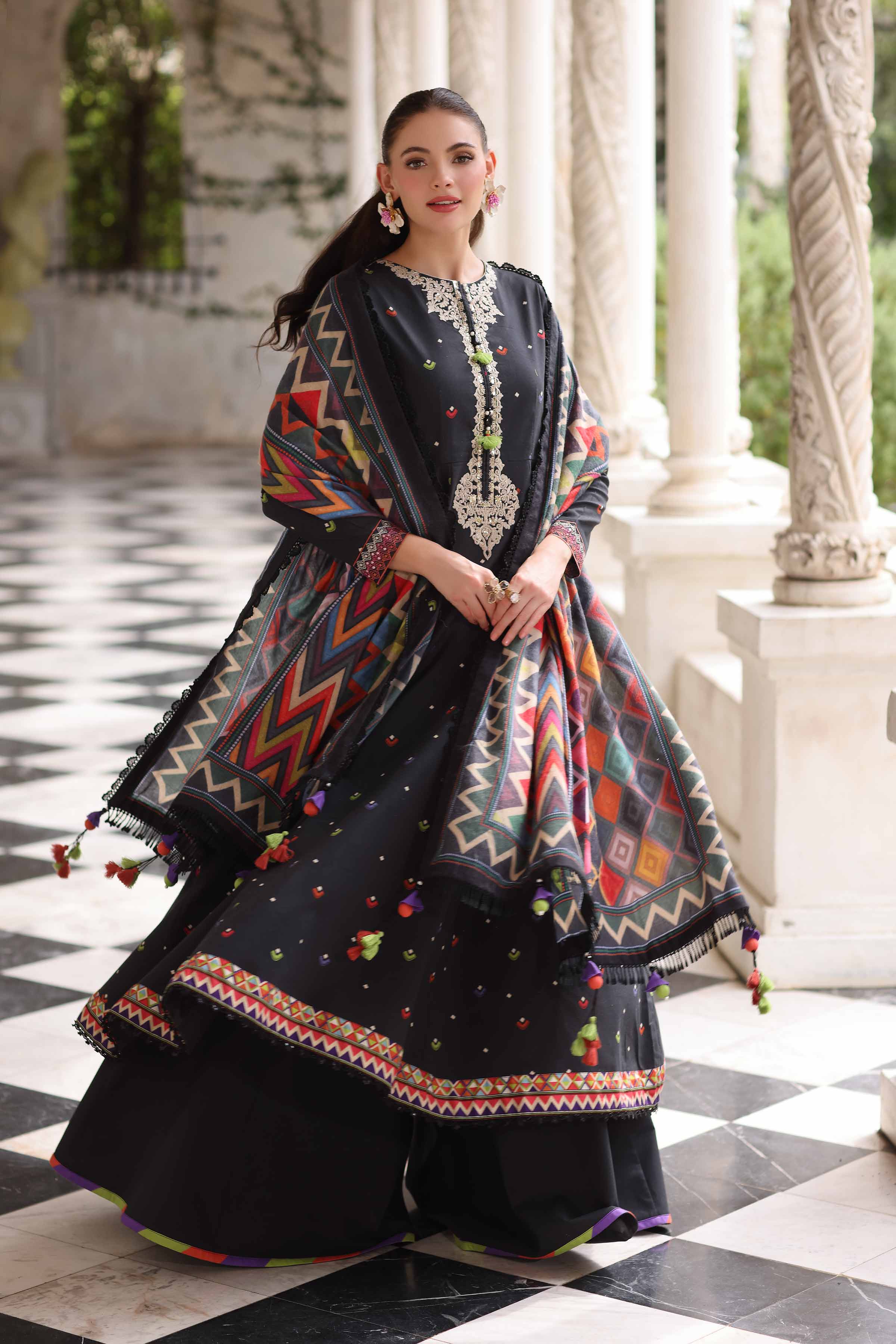 3 Piece - Digital Printed Embroidered Suit - 42503722 for Women - Unstitched Collection | Nishat | Shop Online