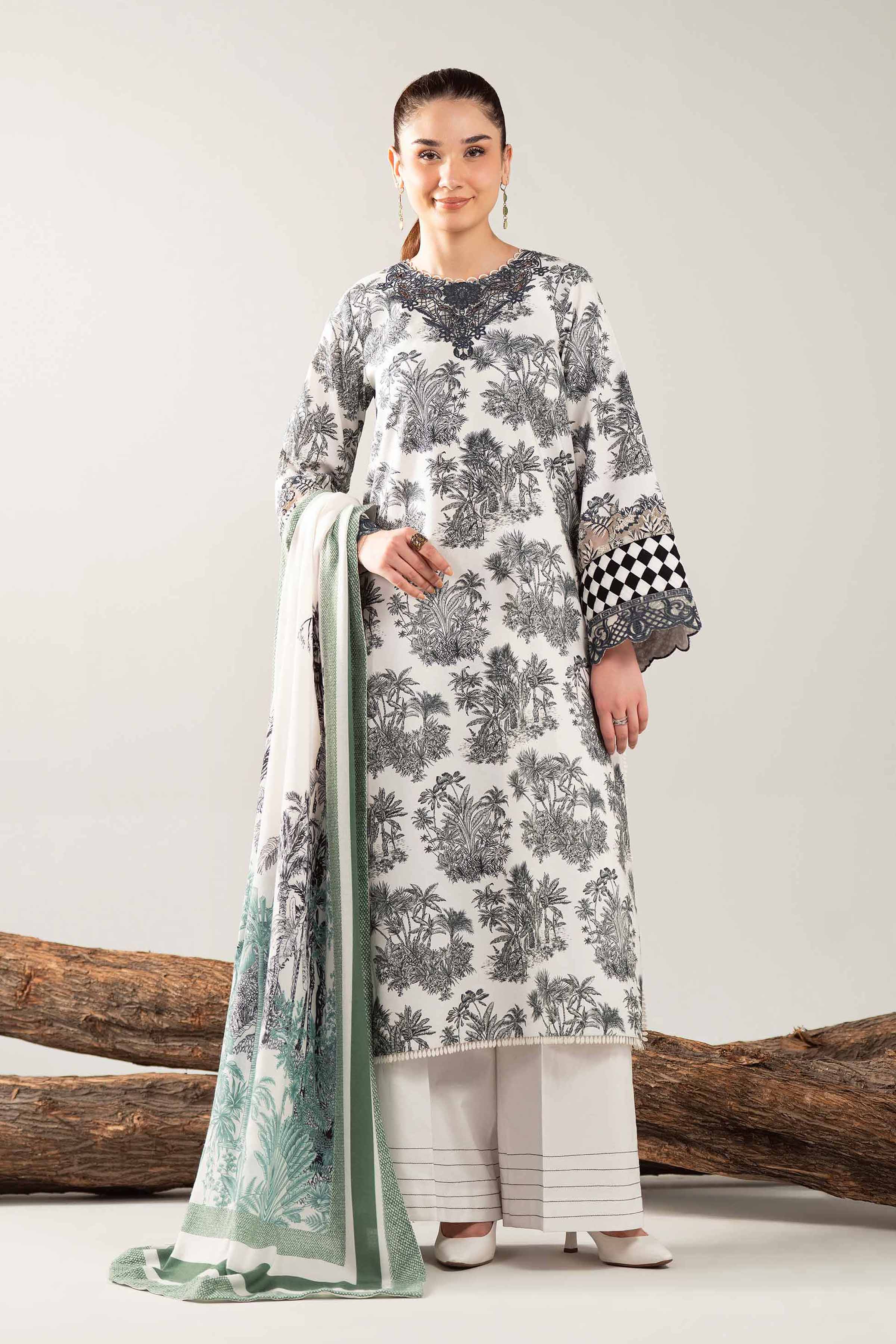 3 Piece - Printed Embroidered Suit - 42503725 for Women - Unstitched Collection | Nishat | Shop Online