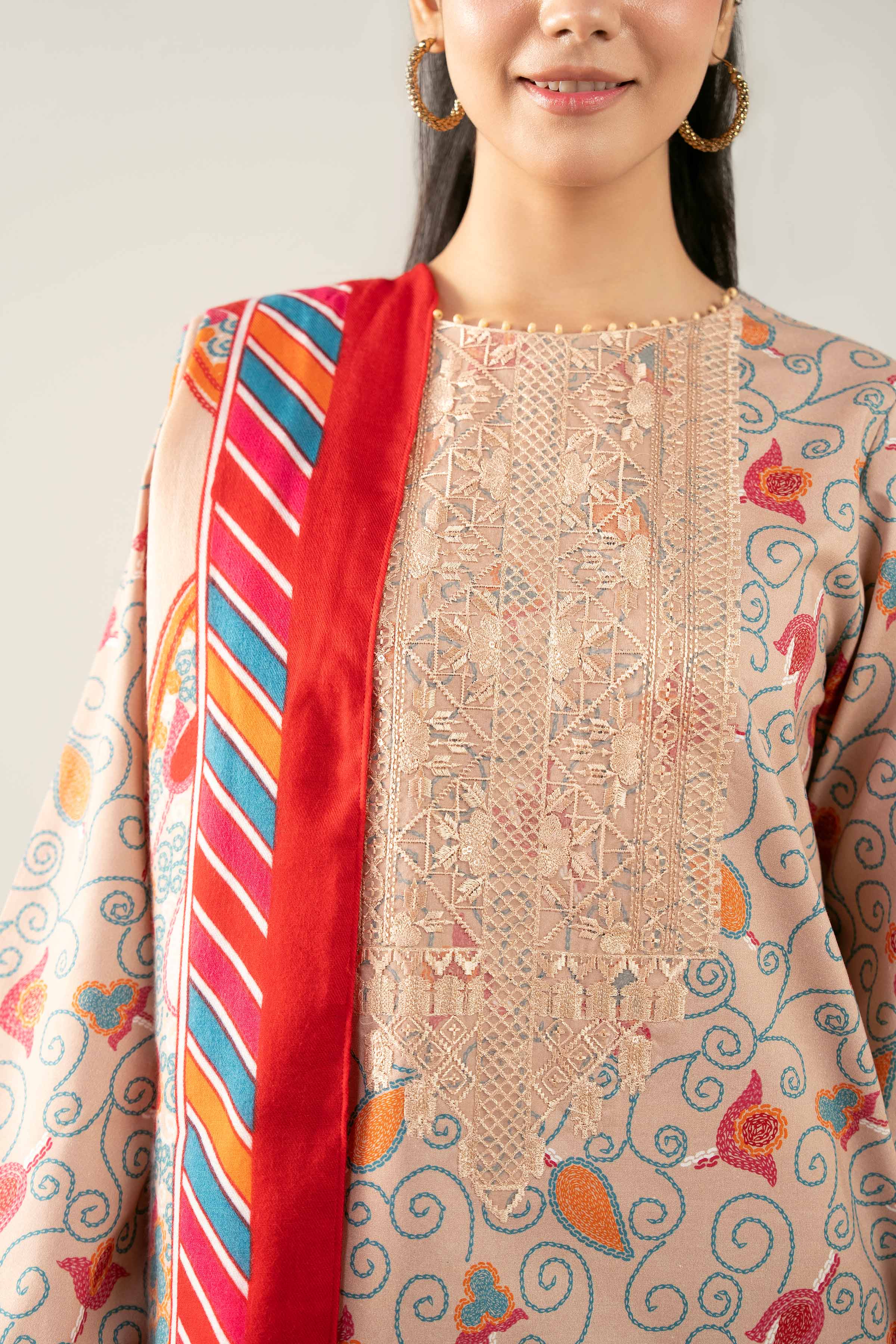 3 Piece - Printed Embroidered Suit - 42503726 for Women - Unstitched Collection | Nishat | Shop Online