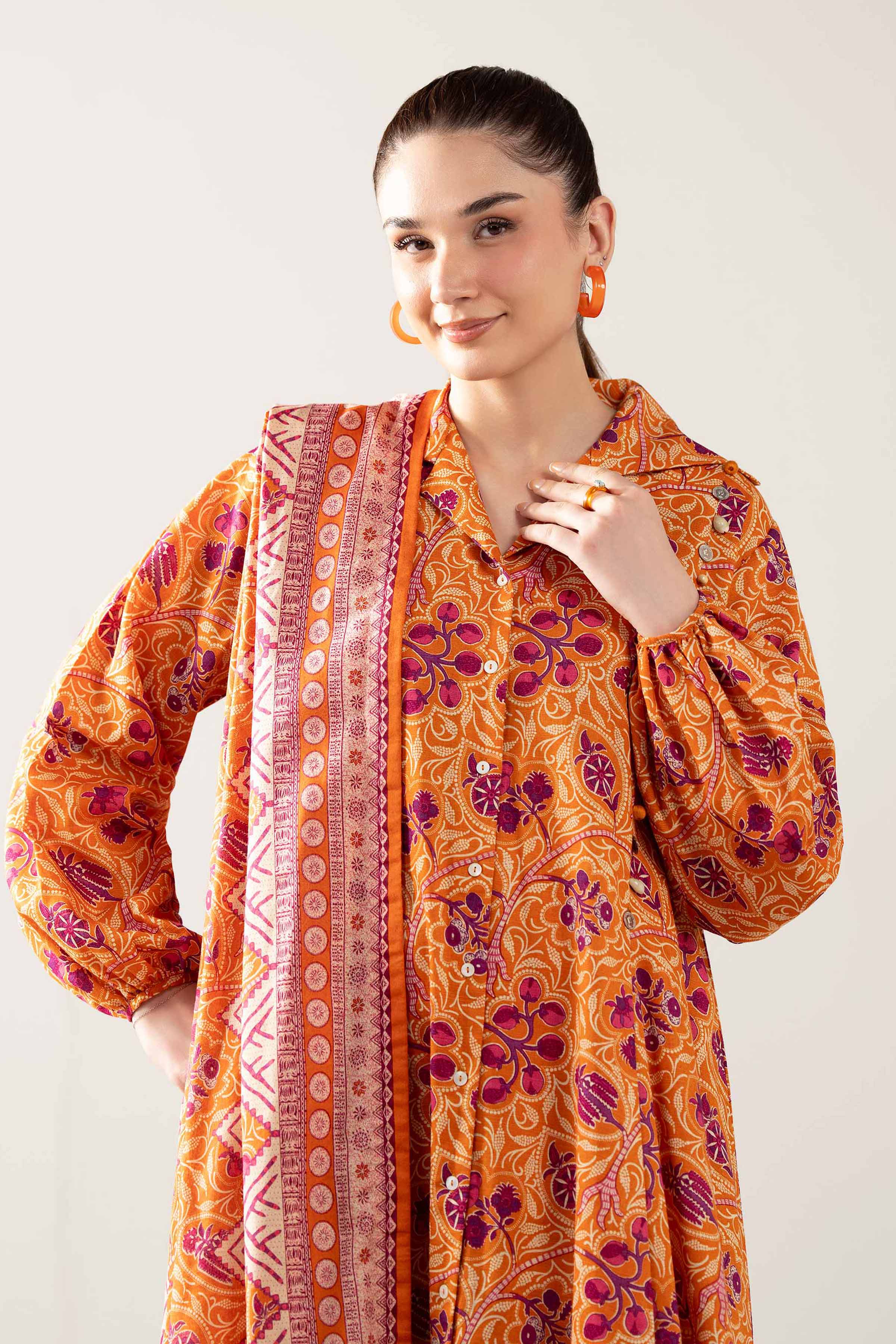 3 Piece - Printed Loose Fabric - 42504107 for Women - Freedom To Buy Collection | Nishat | Shop Online