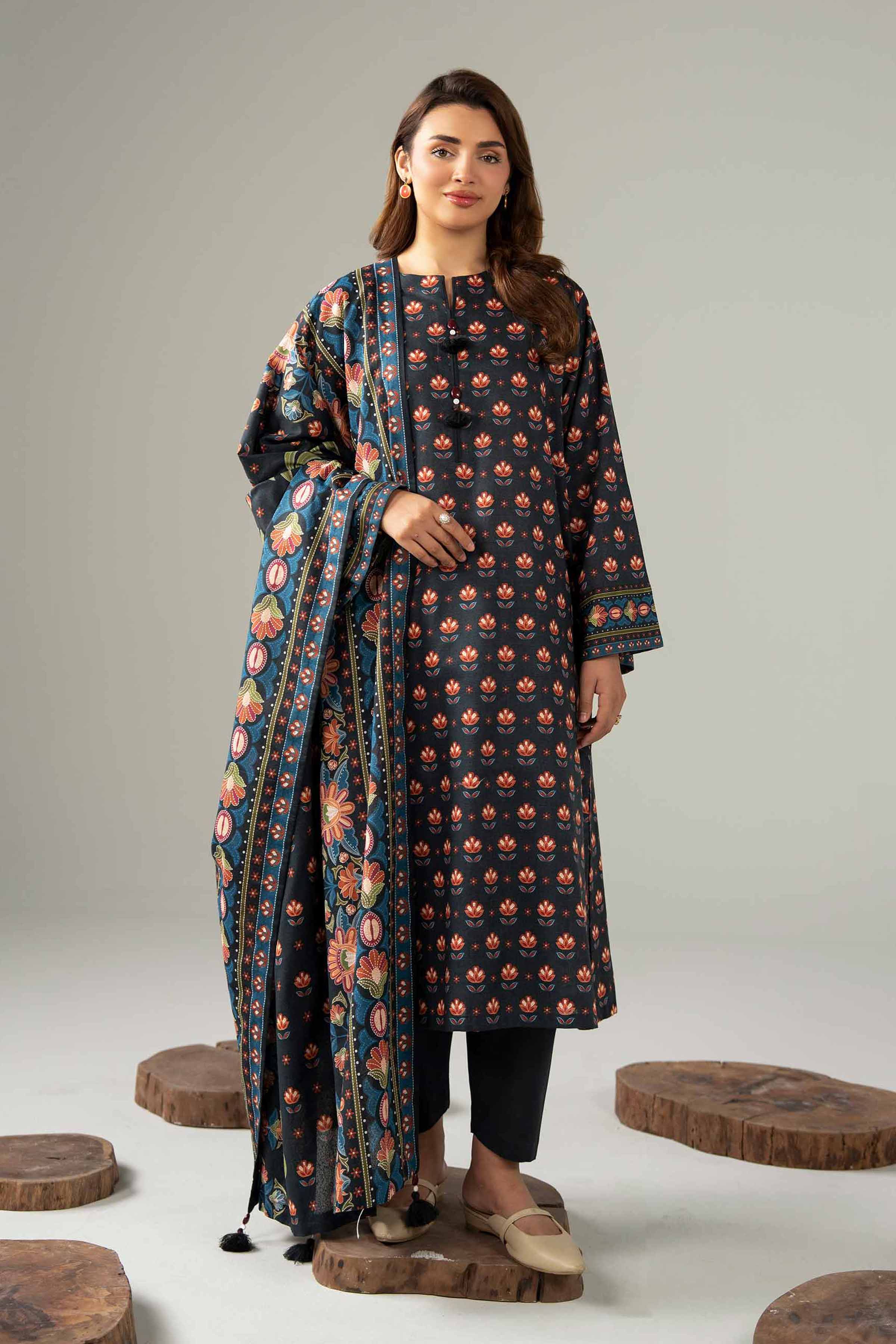 3 Piece - Printed Loose Fabric - 42504117 for Women - Freedom To Buy Collection | Nishat | Shop Online